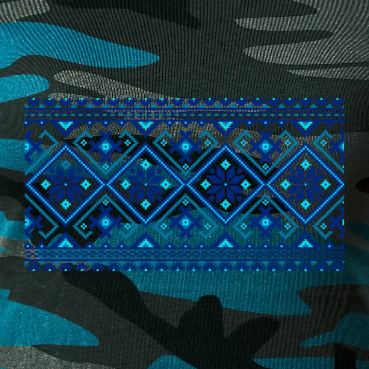 Ukrajinský vzor - modrý