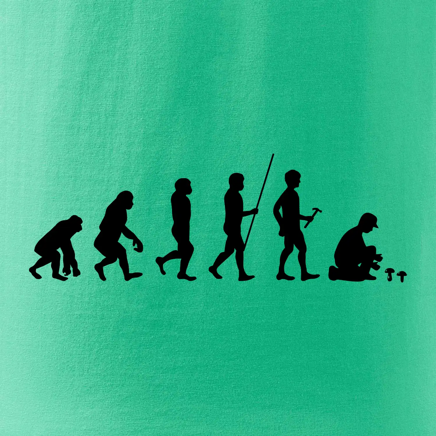 Evoluce houbař muž