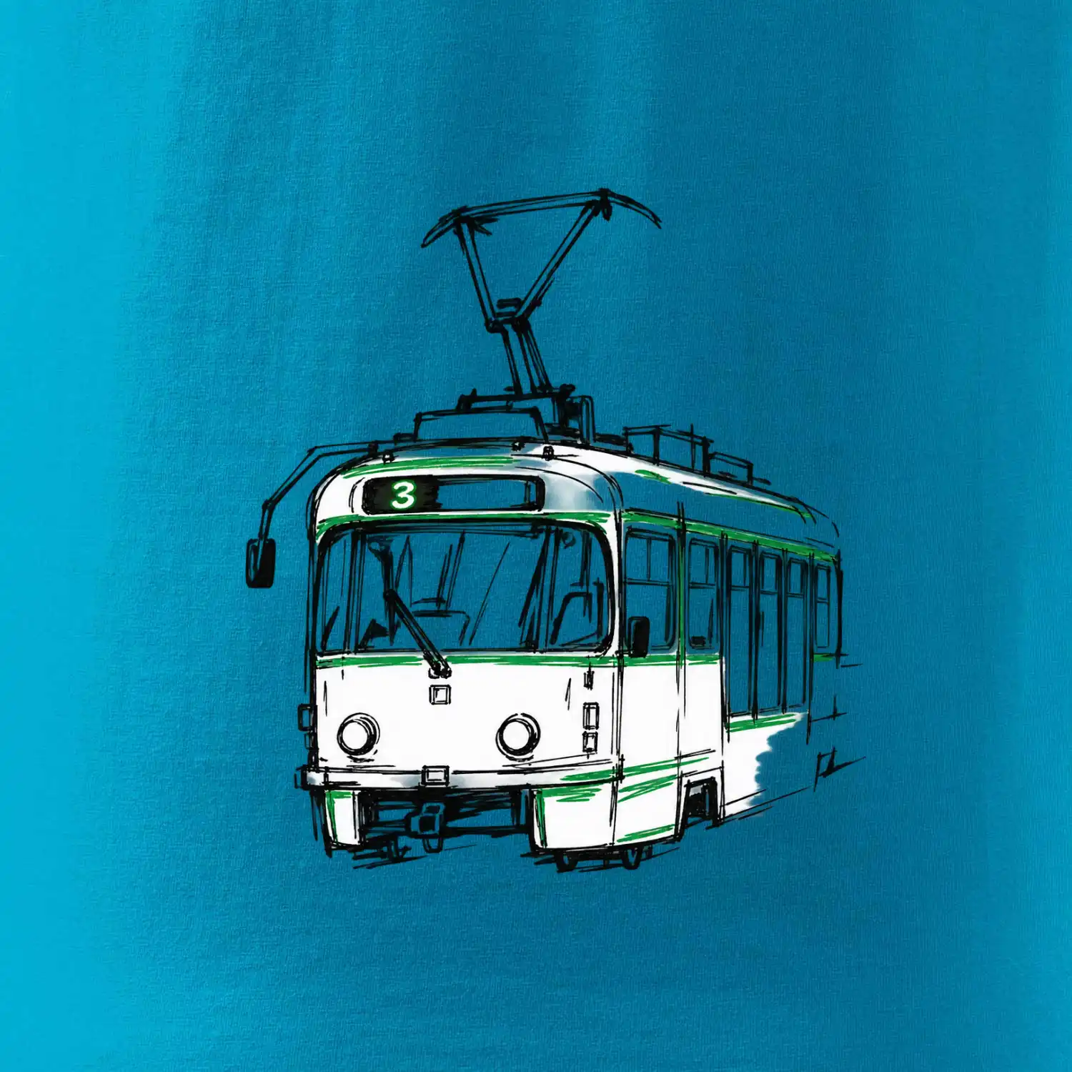 T3R SLF minimalistická kresba jedním tahem