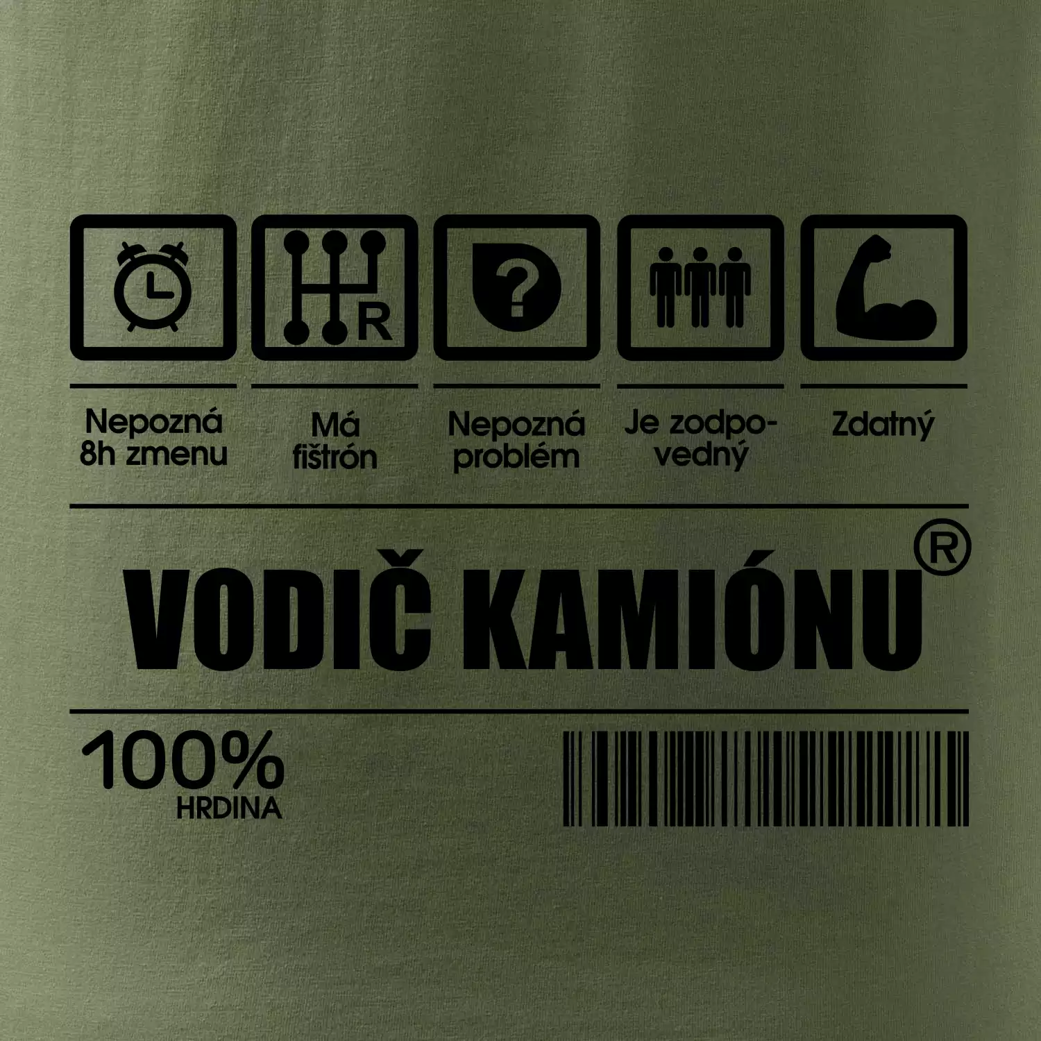 Čiarový kód - Vodič kamionu