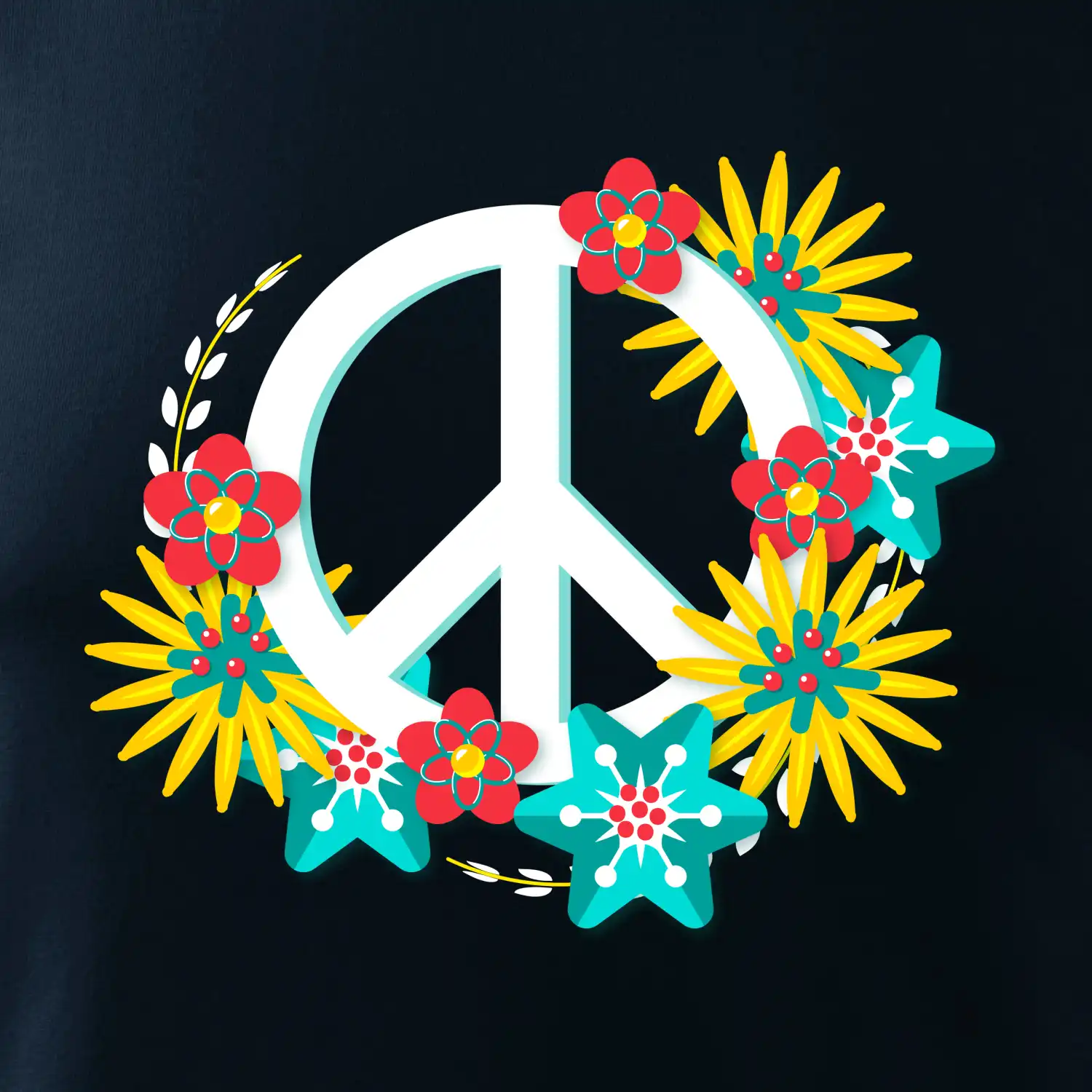 Peace symbol abstraktní