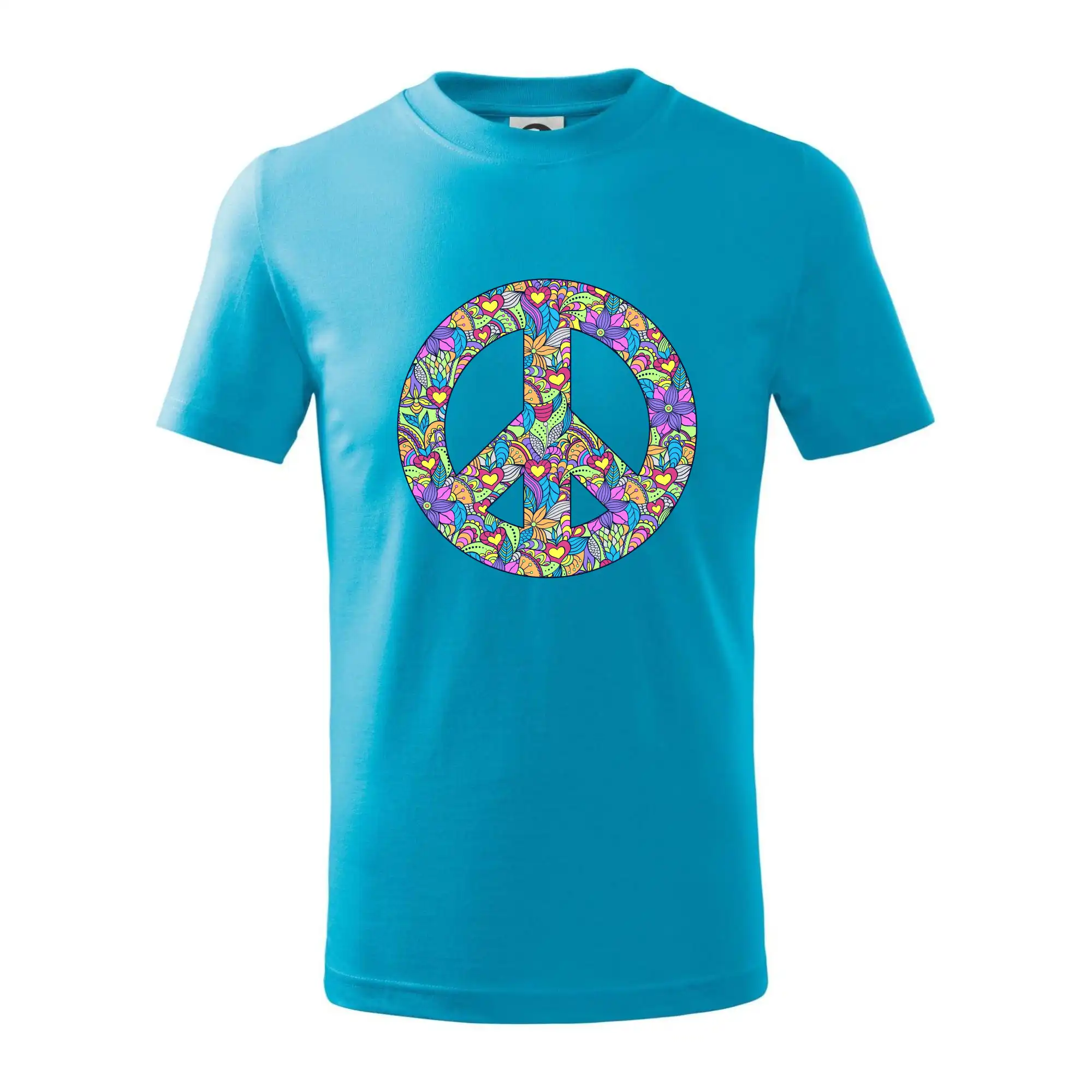 Tričká pre pohodový ľudí - Peace symbol mandela - Tričko detské bavlnené