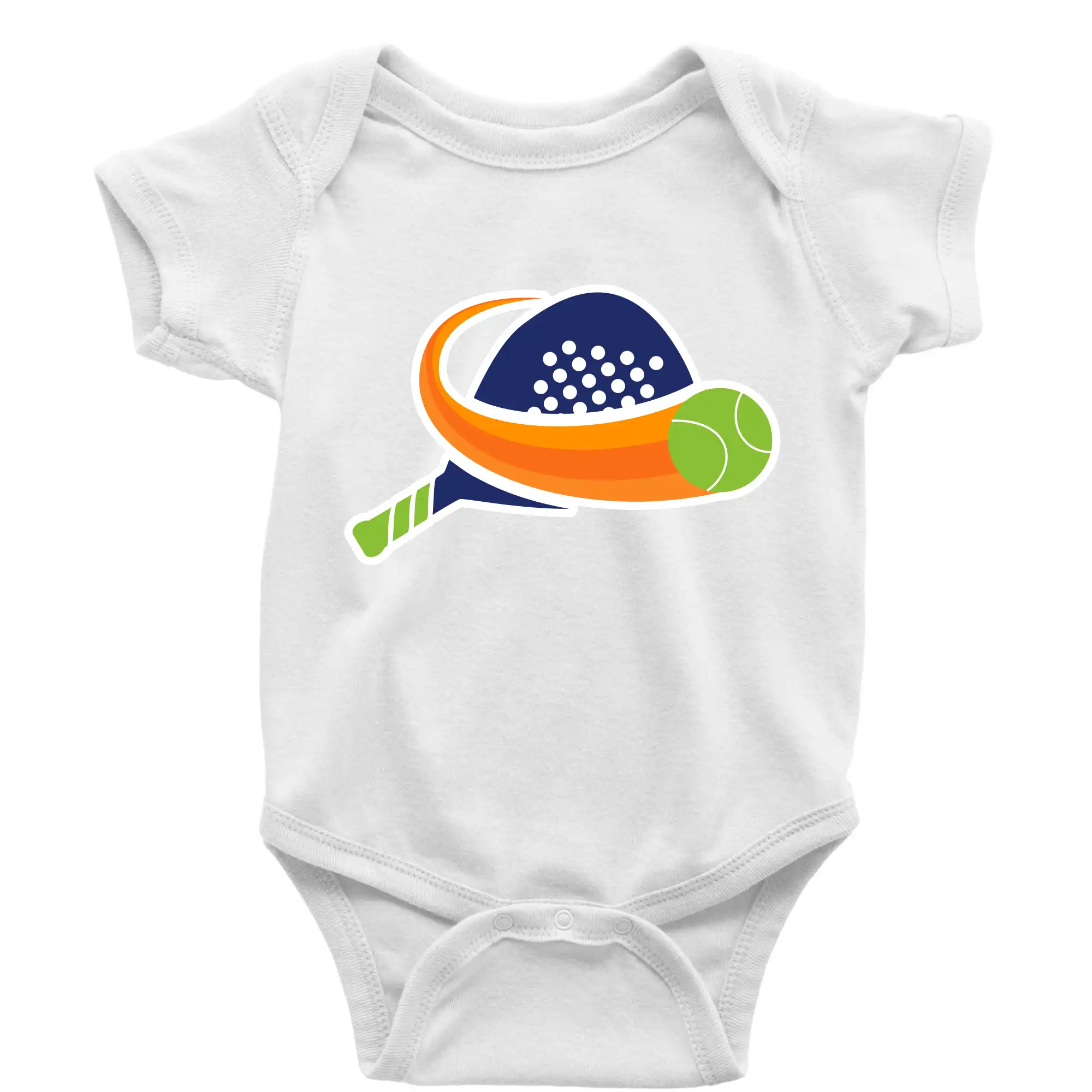 Tričká s motívmi Padel tenis - Padel logo farebné - Body dojčenské s krátkym rukávom