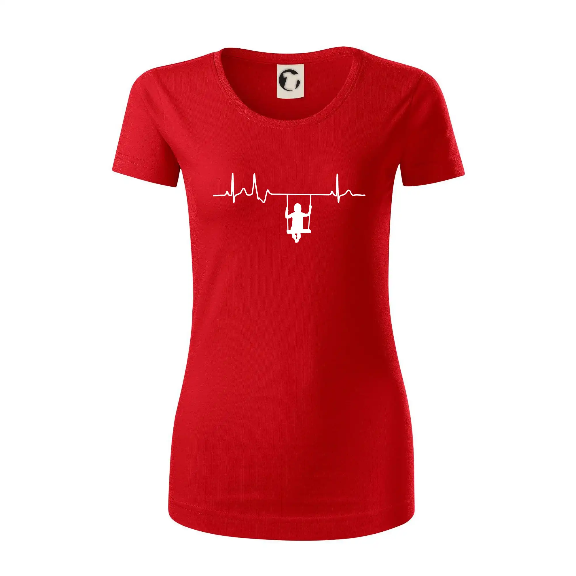 Grafické tričká - EKG hojdačka - Dámske tričko z organickej bavlny Origin (GOTS)