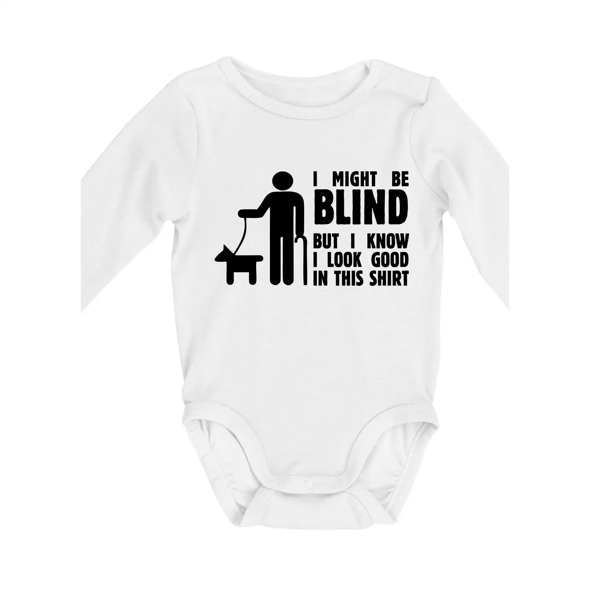 I might be blind - Body dojčenské s dlhým rukávom