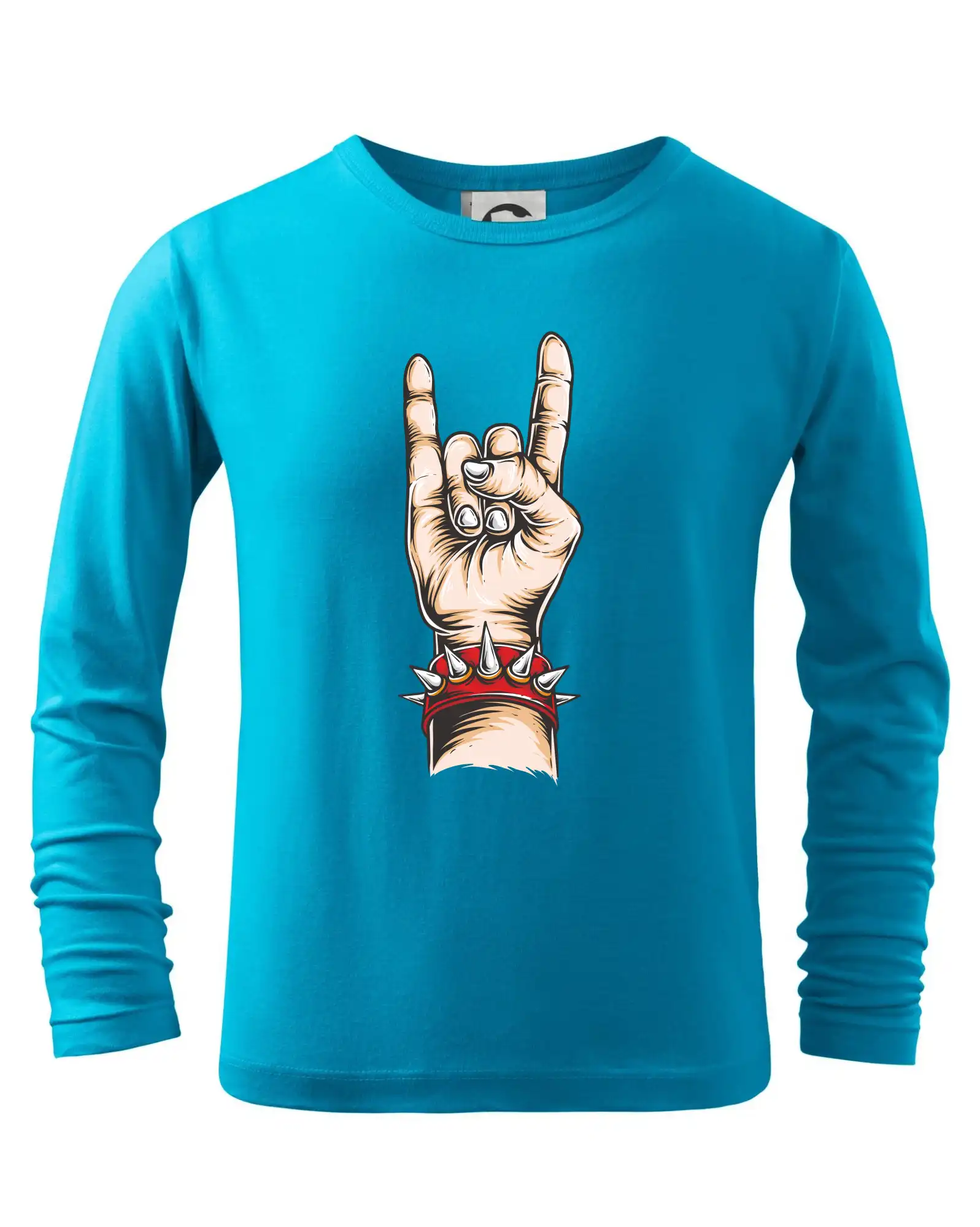 Hudobné tričká - Rocková ruka s náramkom - Tričko detské Long Sleeve