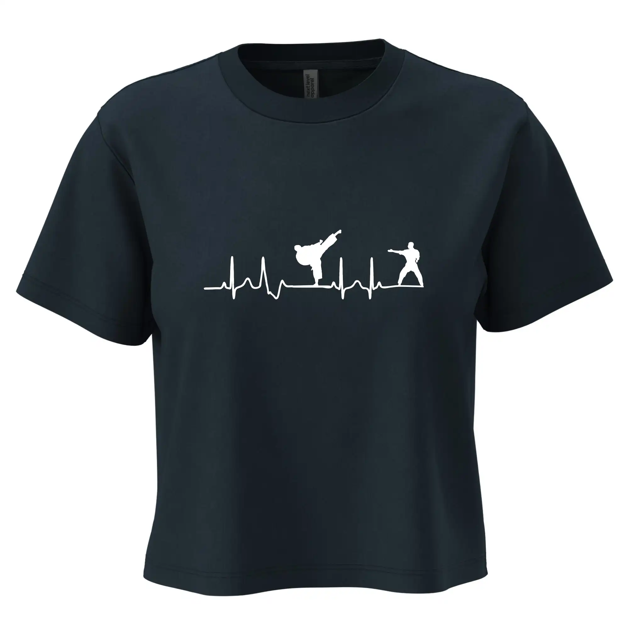 Tričká Karate - Karate EKG - Boxy cropped tričko OVERSIZE