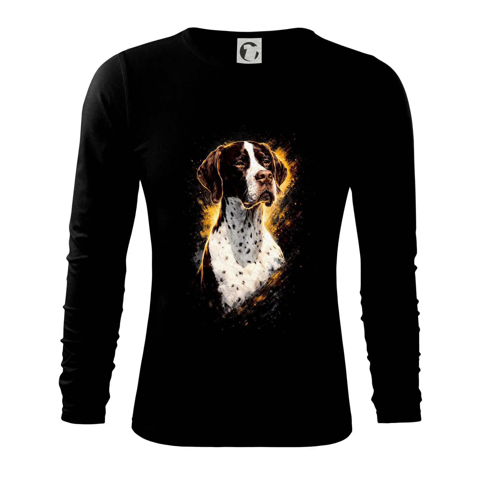 Ostatné psie plemená - Obrázok poltón Nemecký krátkosrstý stavač hlava - Tričko s dlhým rukávom FIT-T long sleeve