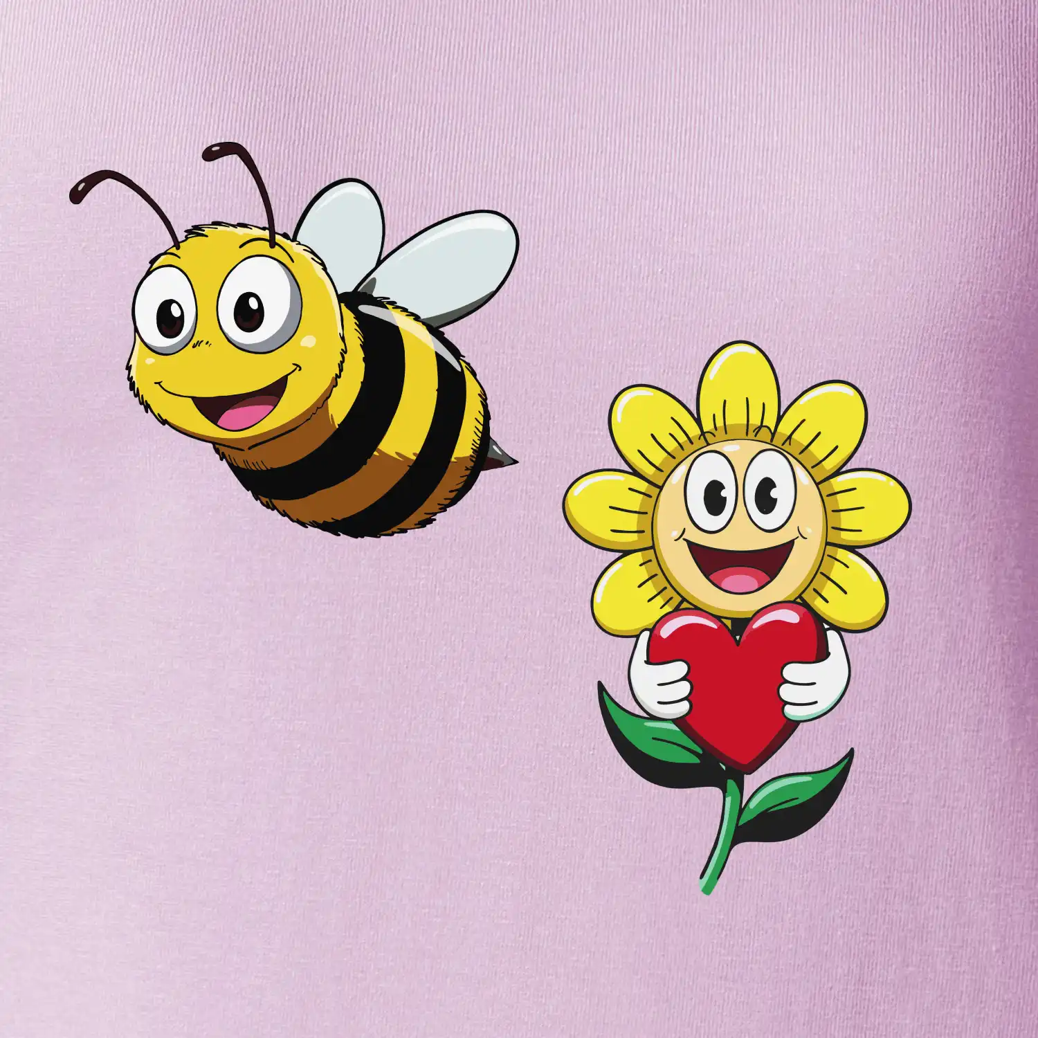 Parové triko - Včela a květina