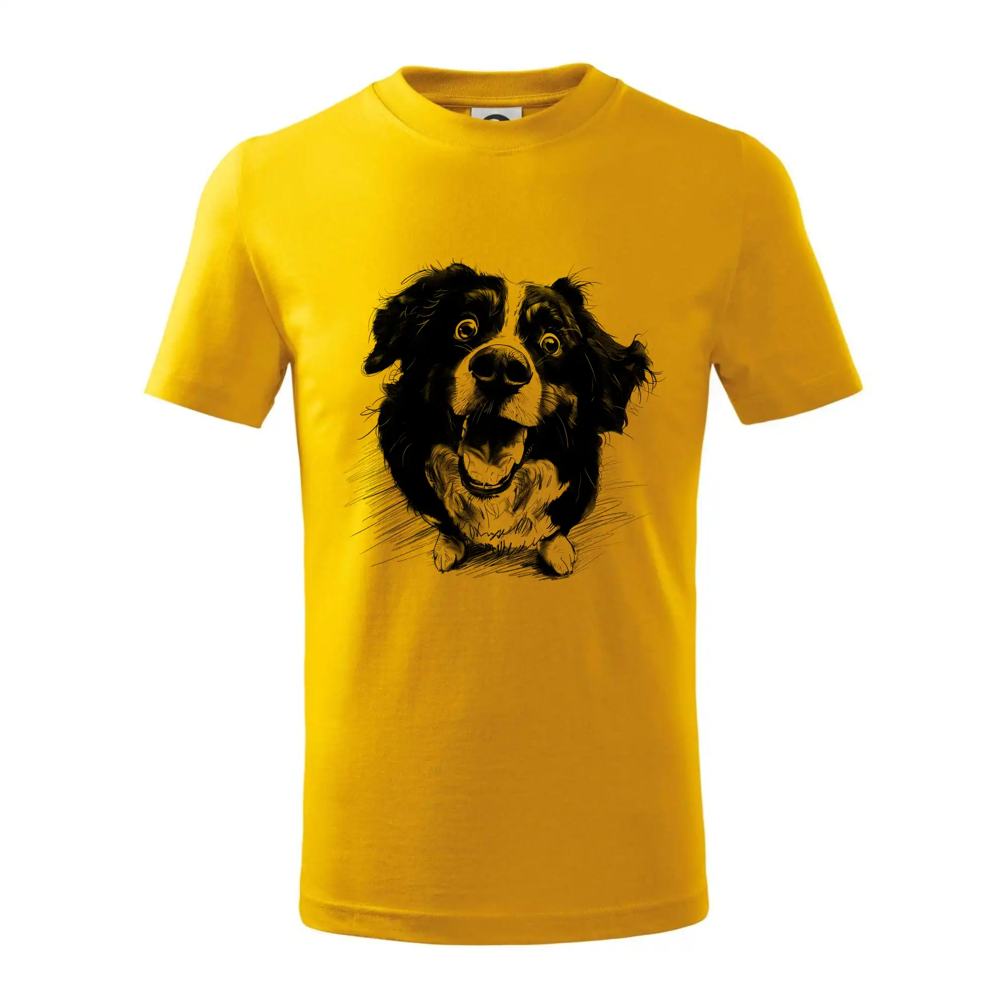 Černobílá karikatura Bernský salašnický pes