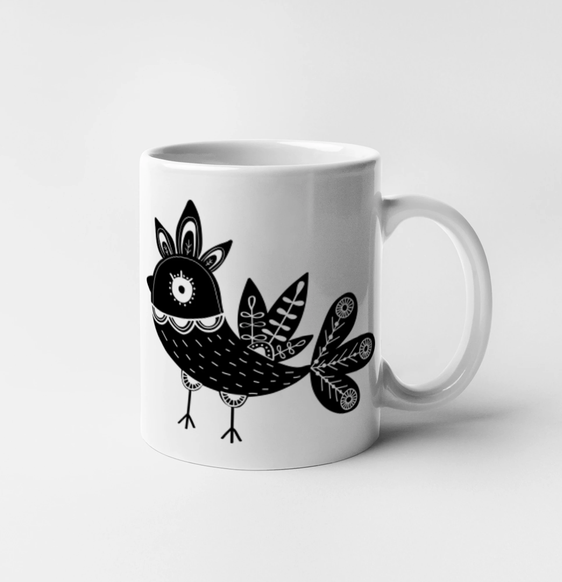 Ptáček černobílý folklór