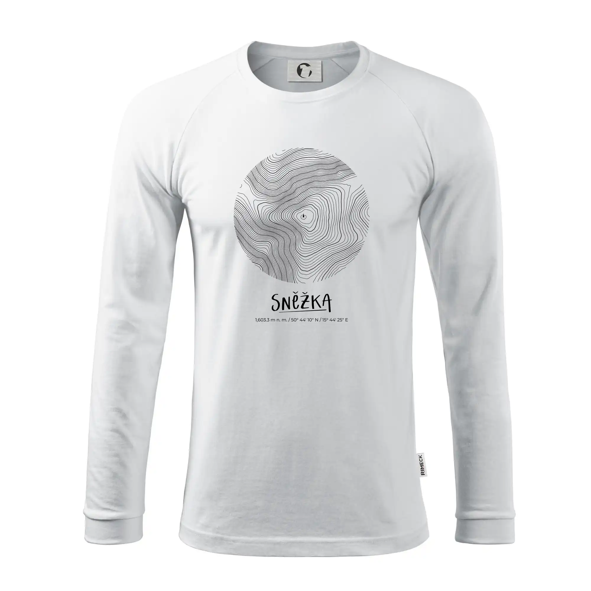 Sněžka - vrstevnice v kruhu