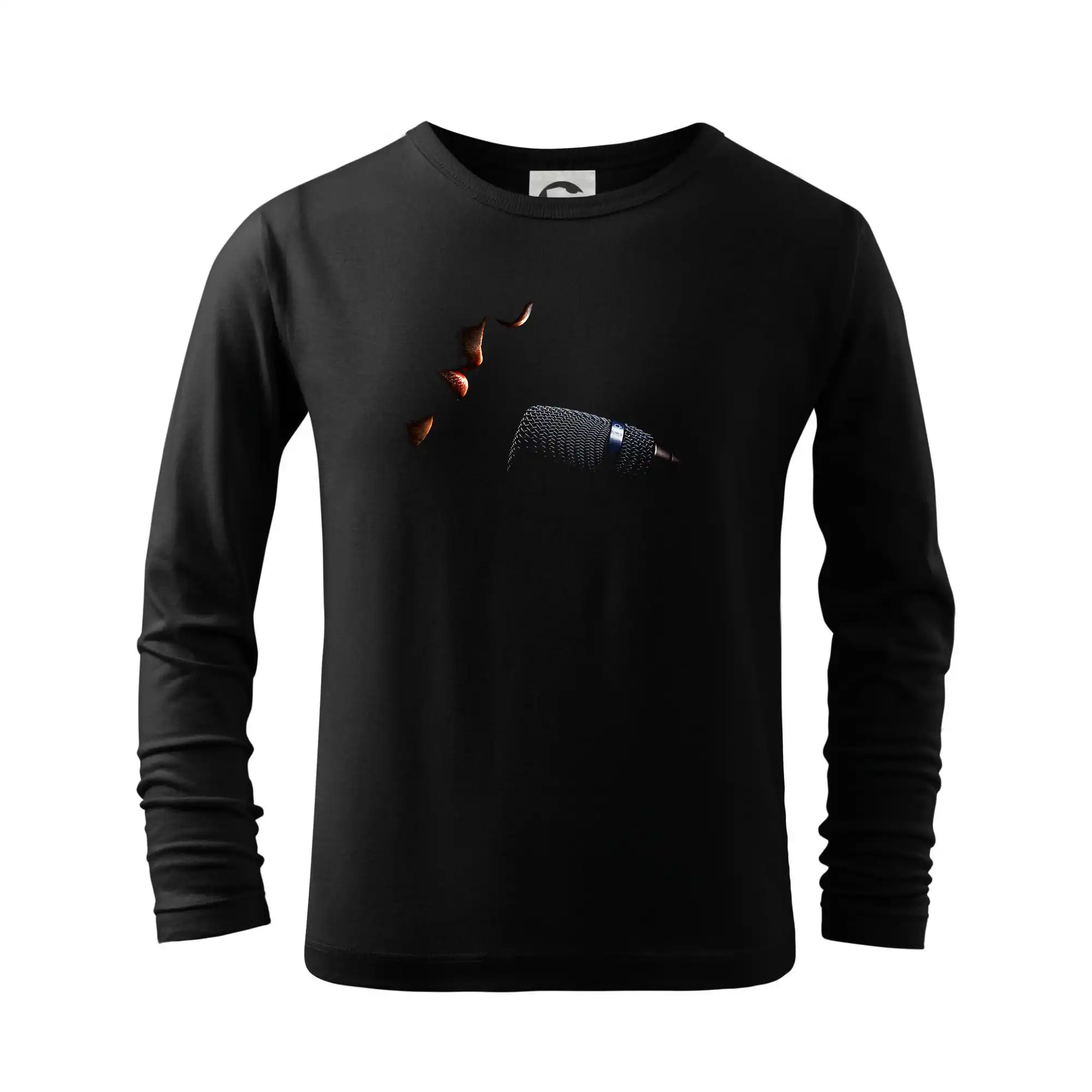 Mikrofon a pusa - Tričko detské Long Sleeve