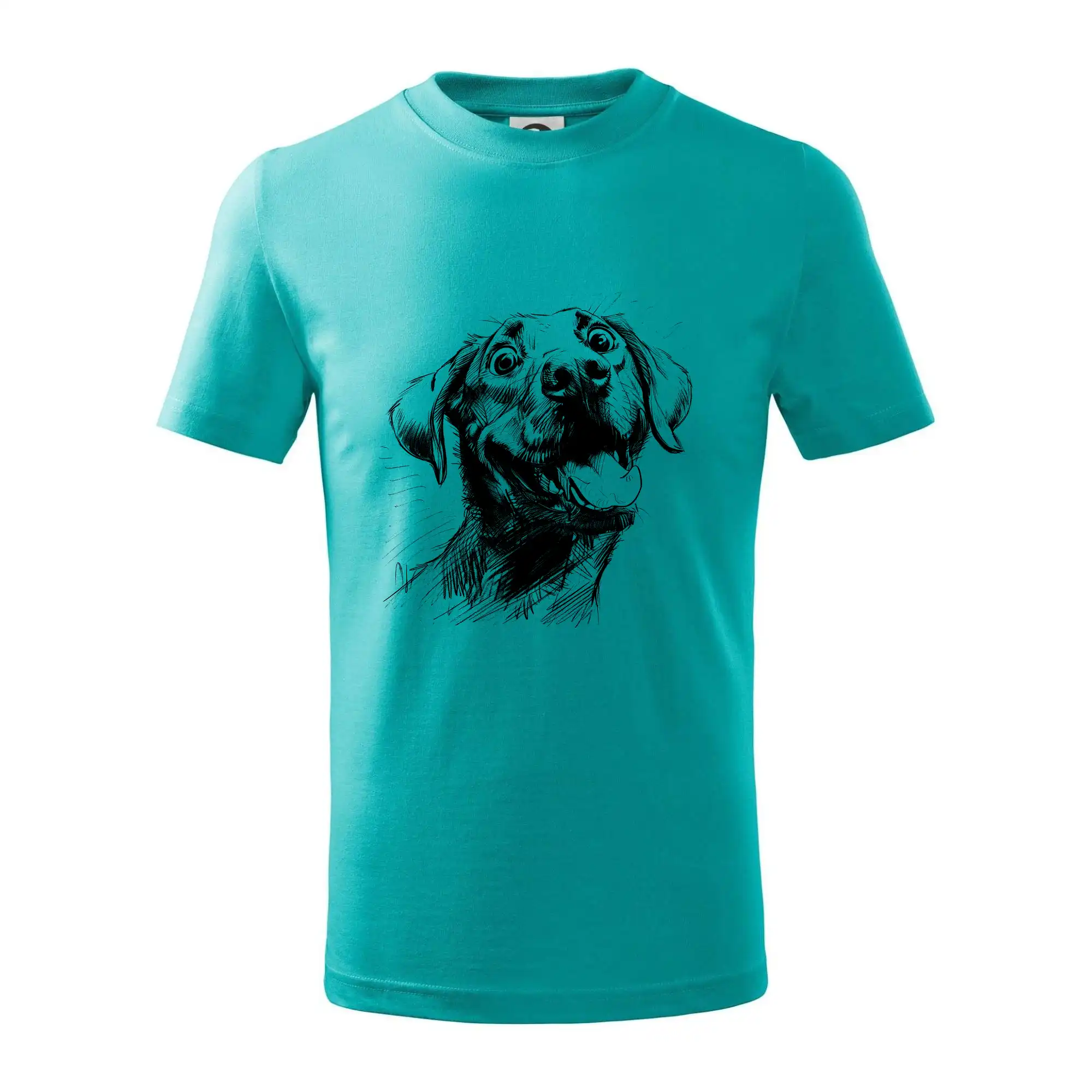 Čiernobiela karikatúra Labrador svetlý