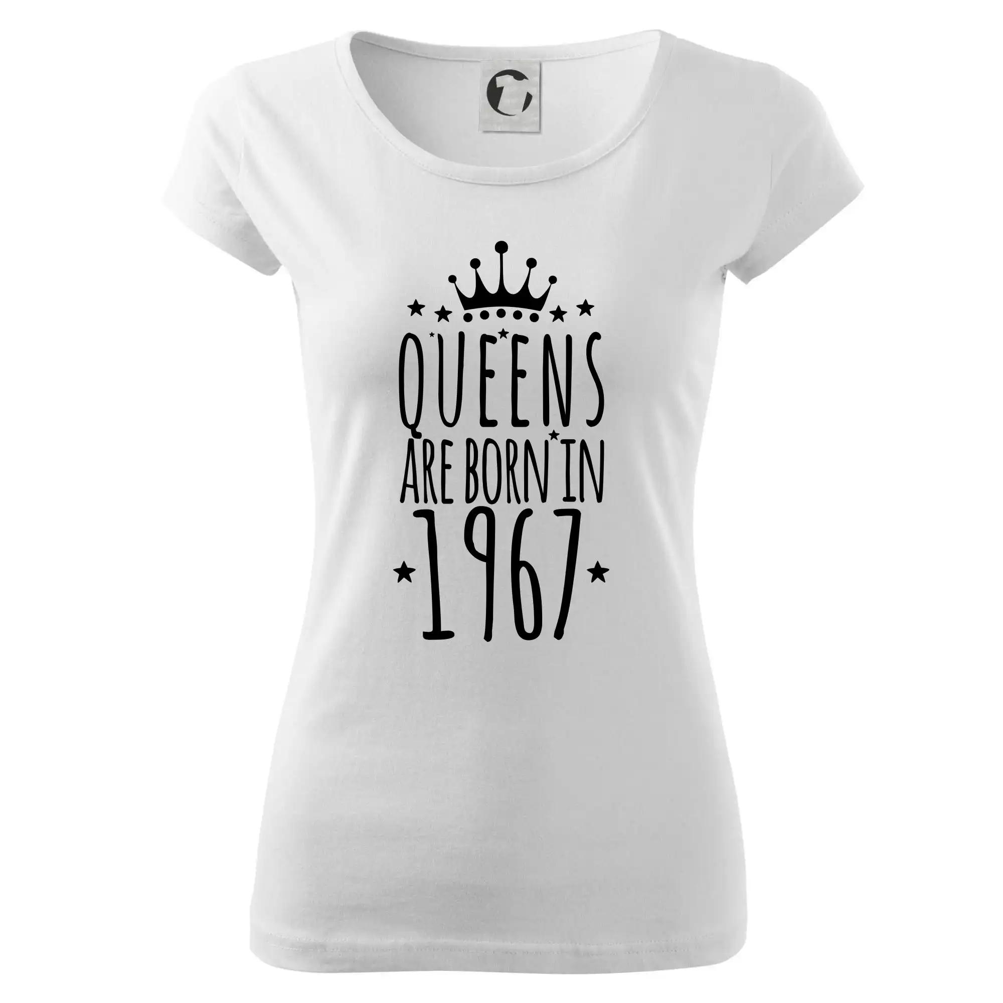 Trička s ročníkom 1967 - Queens are born in 1967 - Dámske tričko Pure