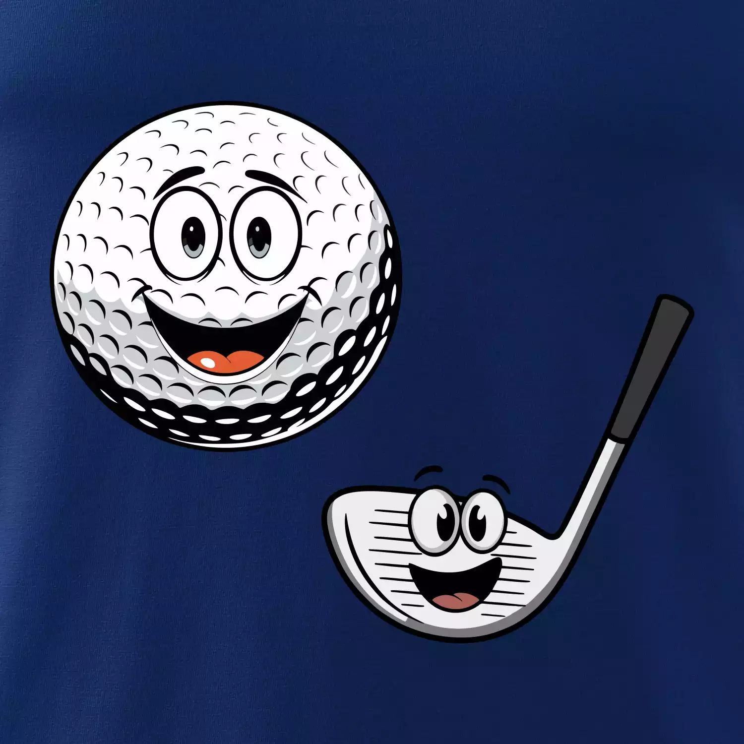 Parové triko - Golfová hůl a míček