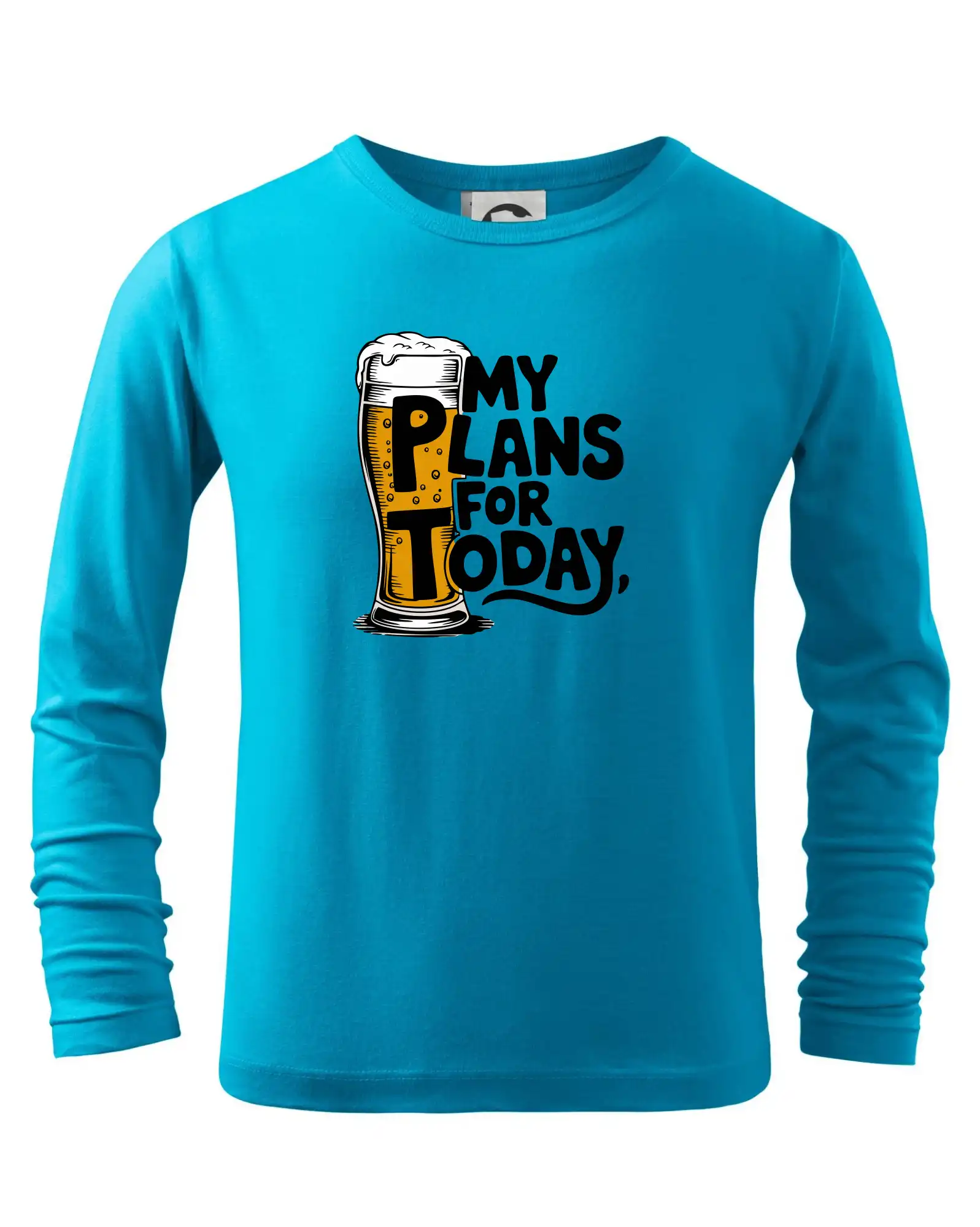 Vtipná tričká pre pivárov - Pivo - my plans for today - Tričko detské Long Sleeve