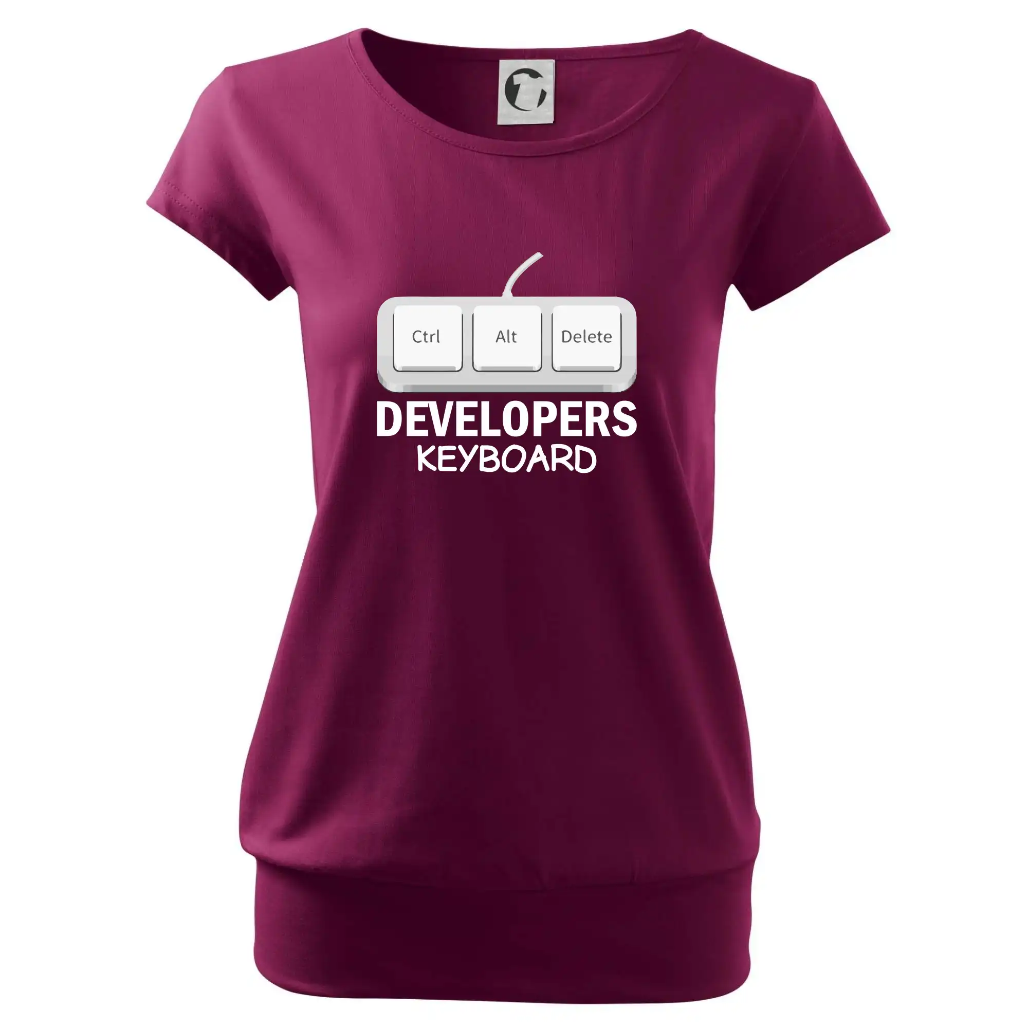 Tričká pre ajťákov - Developers keyboard - Voľné tričko city