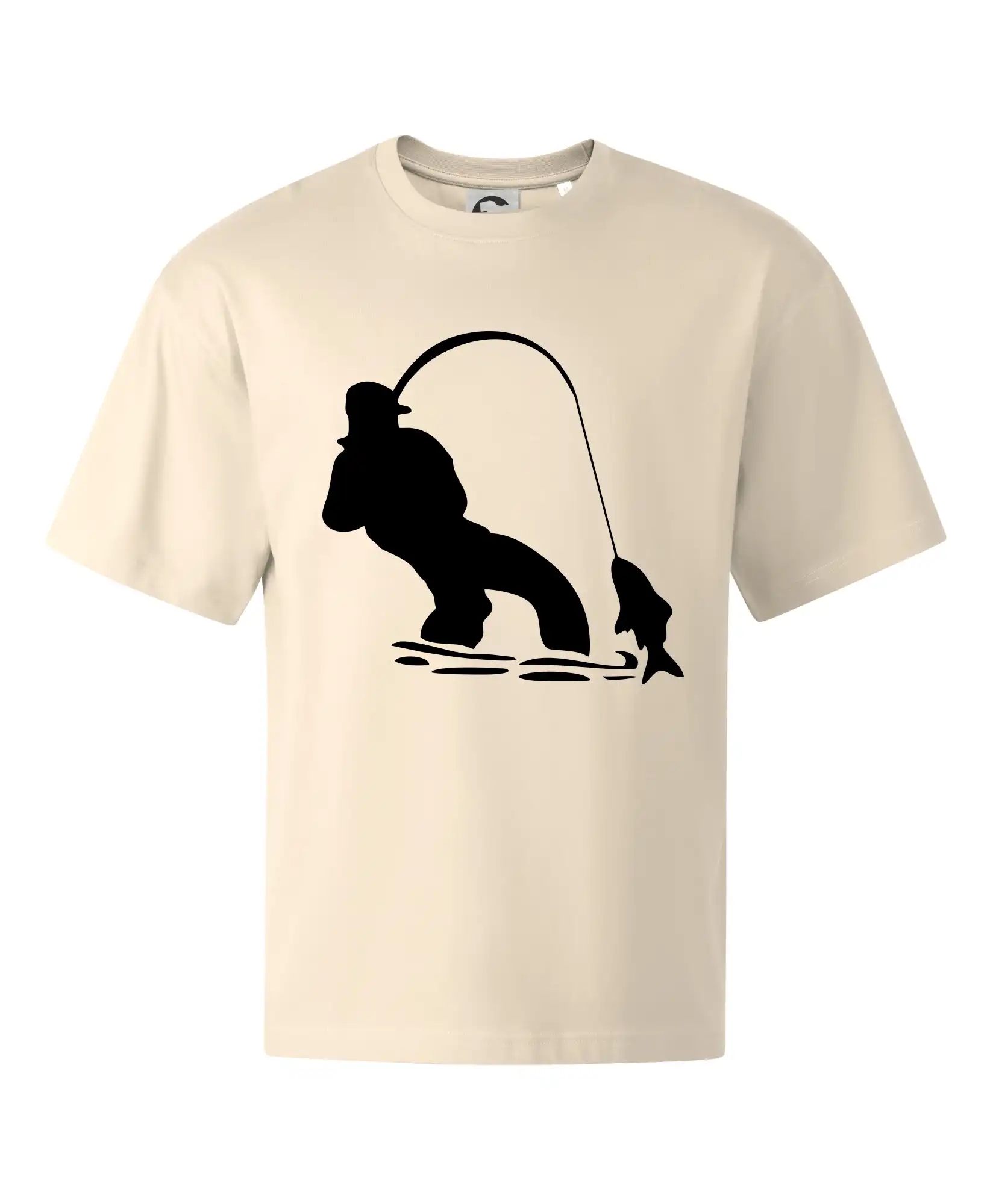 Rybár ťahajúce rybu