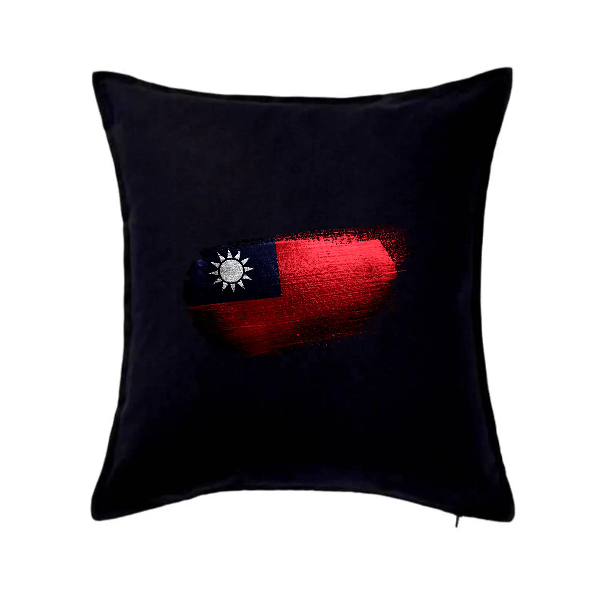 Motívy štátnych vlajok - Taiwan vlajka štetcom kreslená - Vankúš 50x50