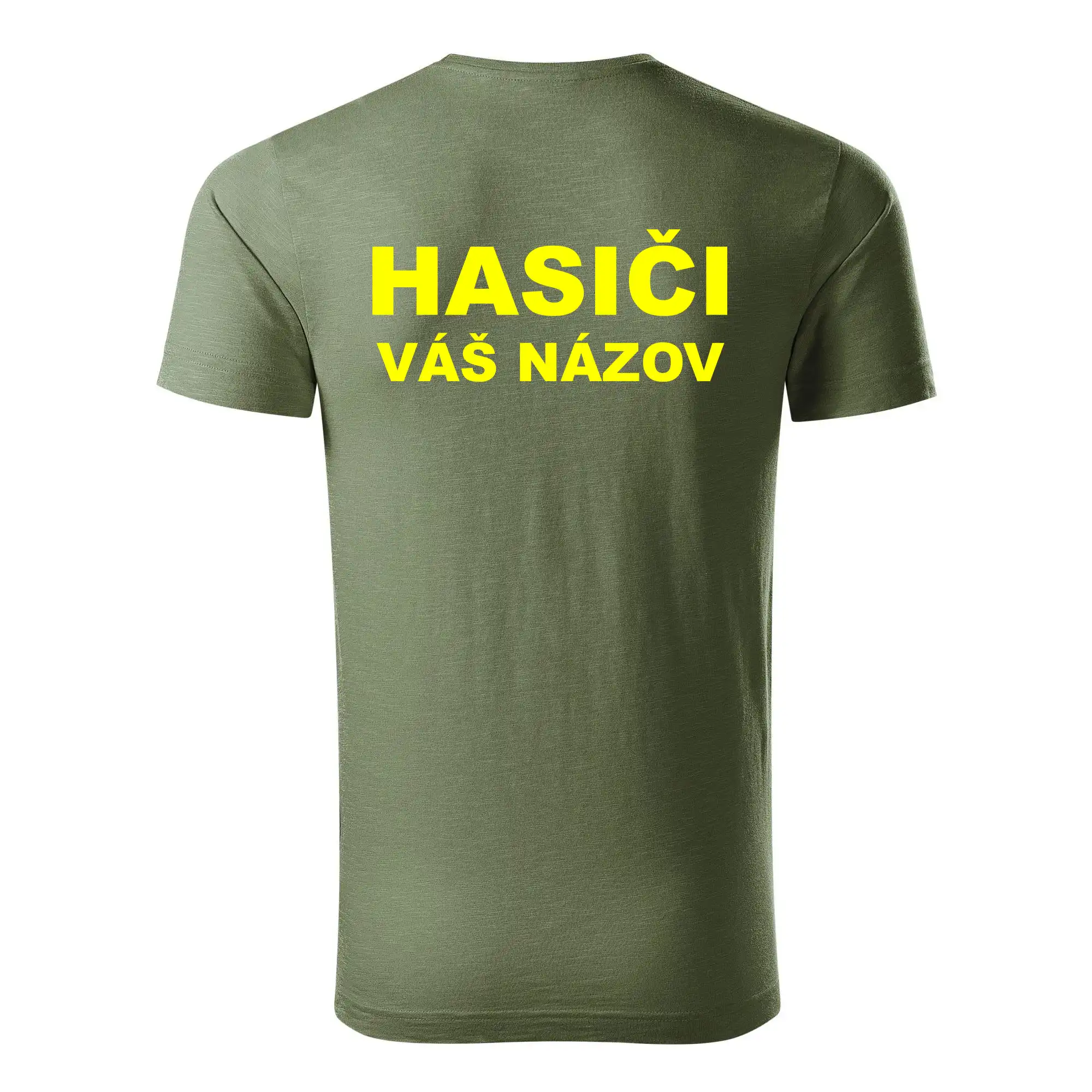 Hasiči - žltý nápis - váš názov zboru