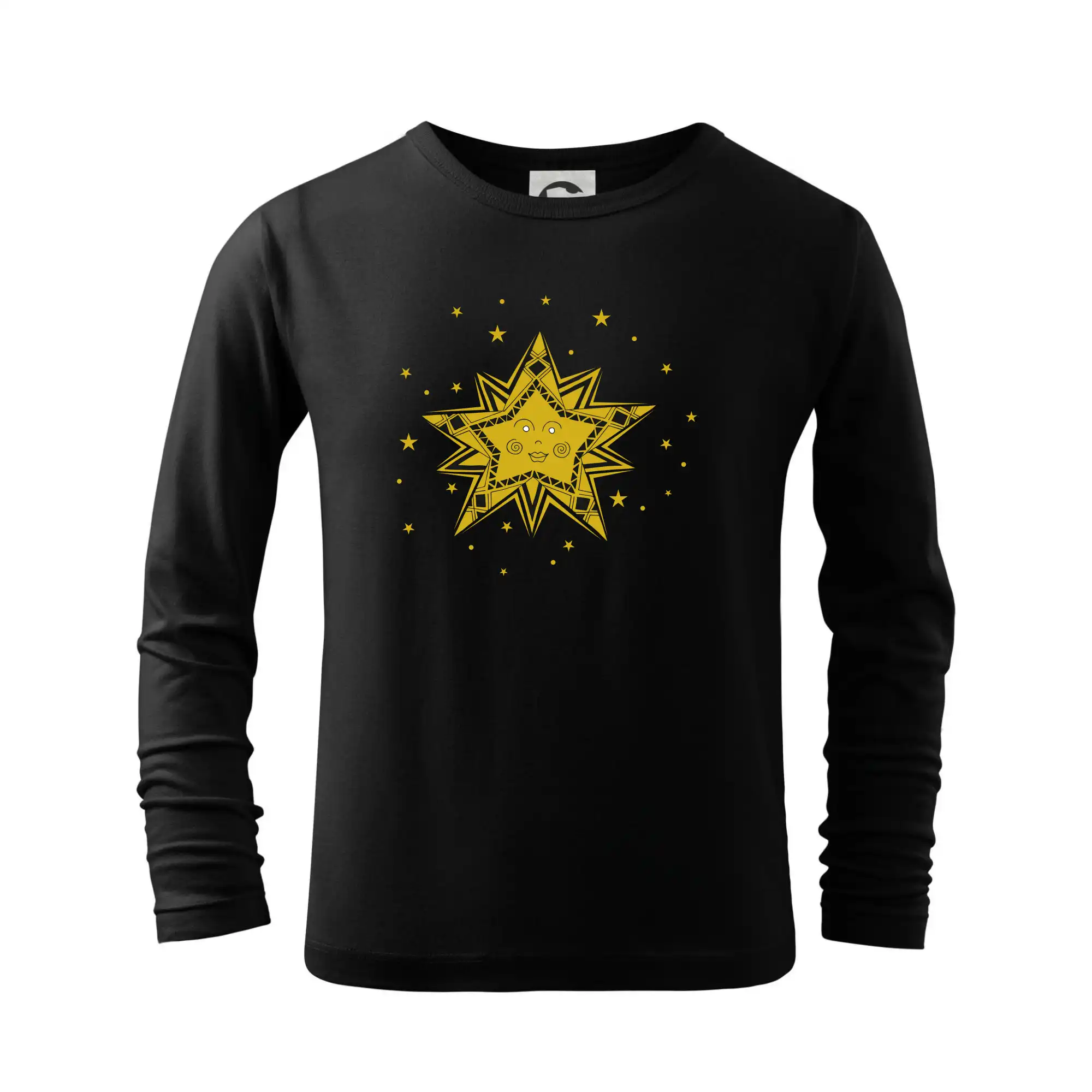 Tričká a mikiny pre syna - Rodinný set Mesiac - slnko - hviezda (Pecka Design) - Tričko detské Long Sleeve