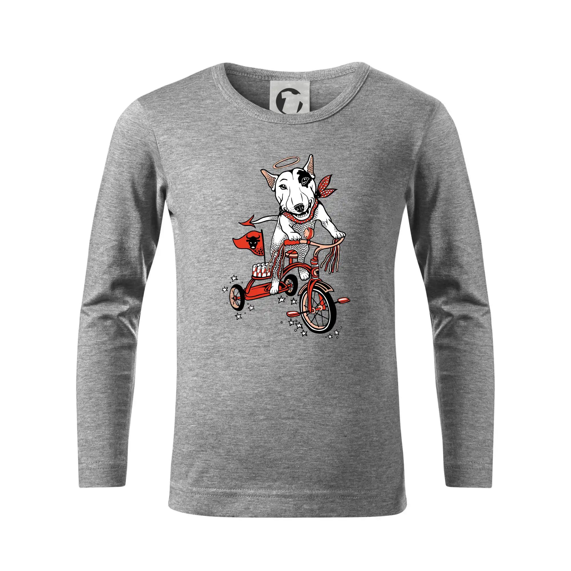 Ostatné psie plemená - Bull terier anjel (Pecka design) - Tričko detské Long Sleeve