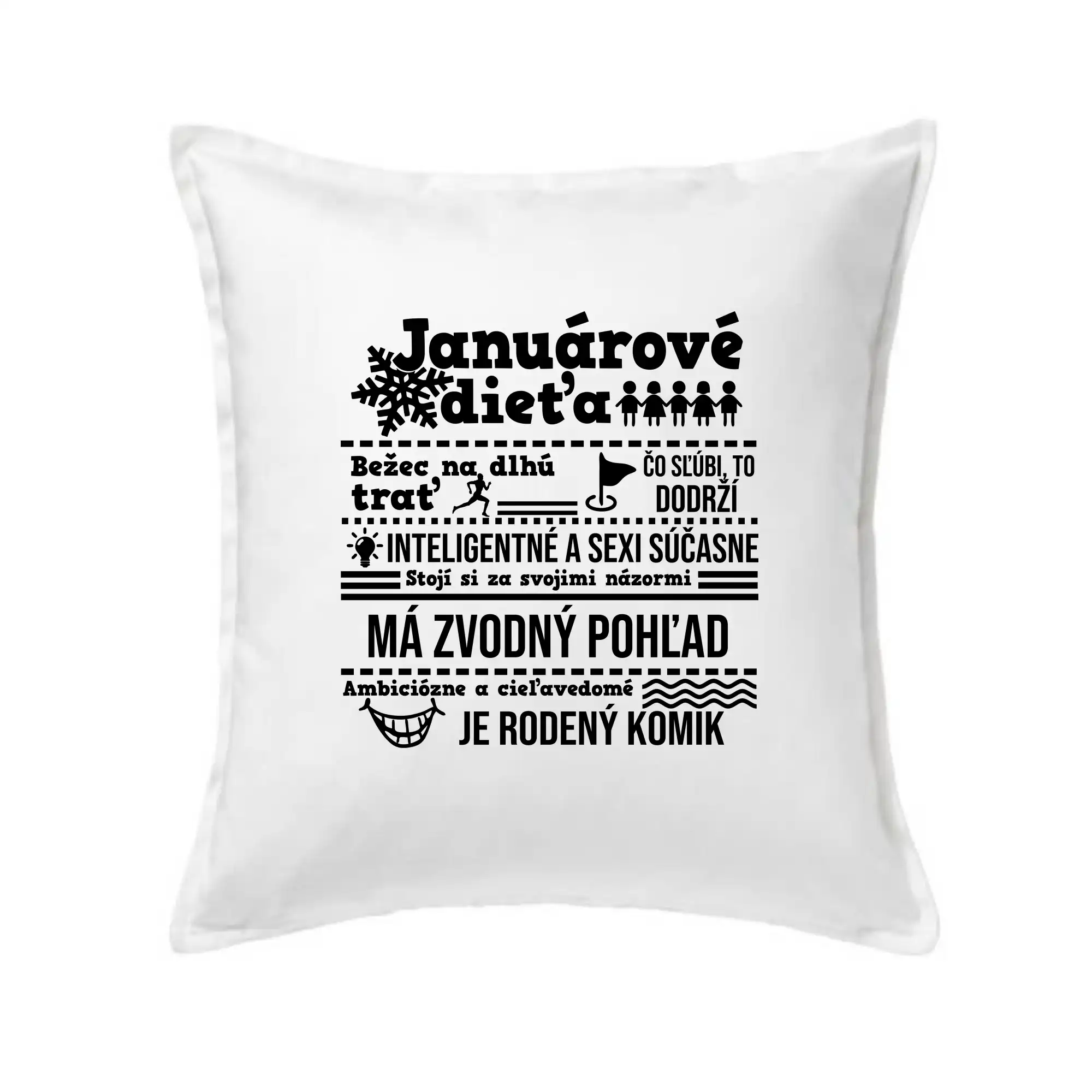 Tričká pre narodených v januári - Narodeniny január - Vankúš 50x50