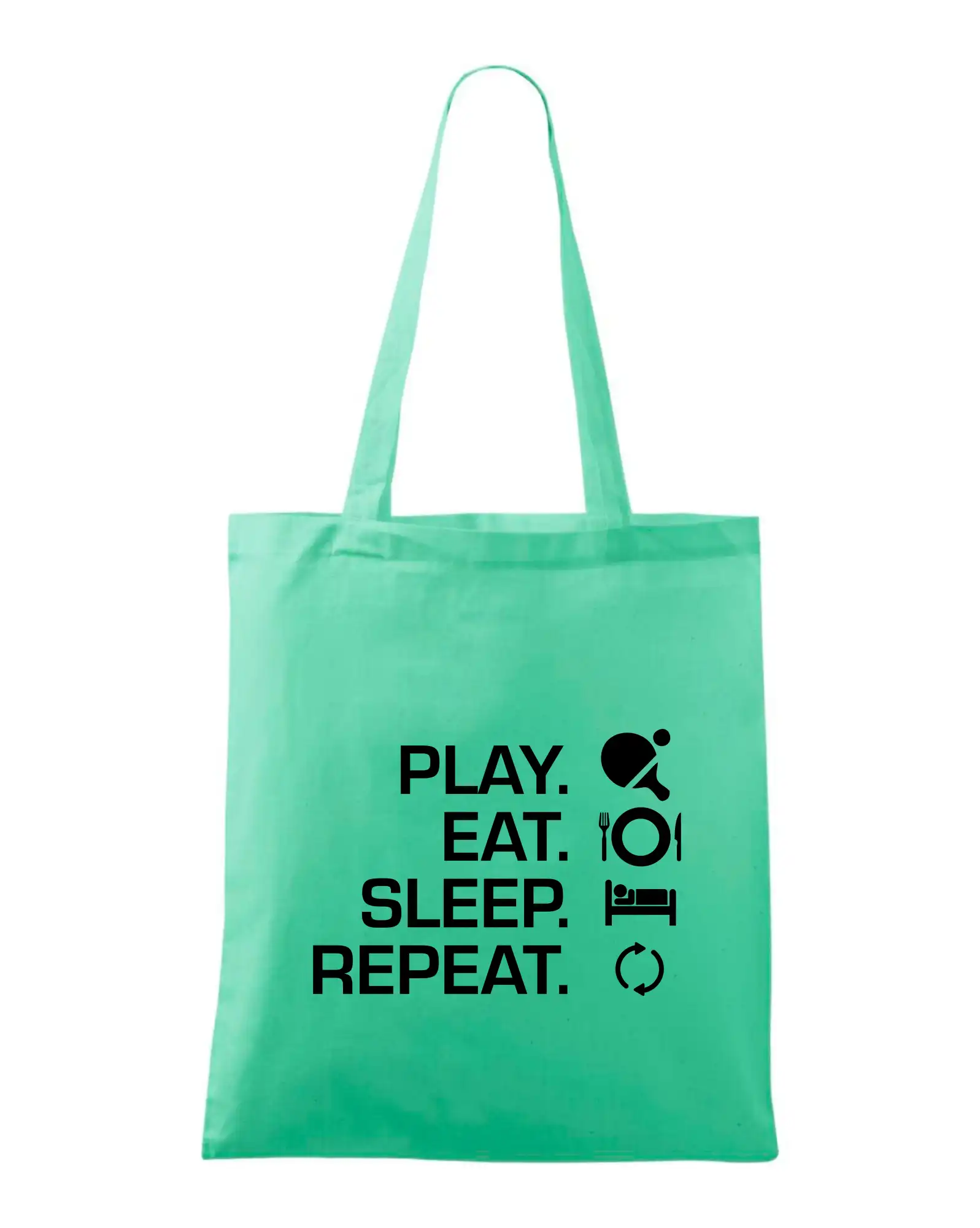 Vtipné tričká na stolný tenis - Stolný tenis - eat sleep - Taška bavlnená