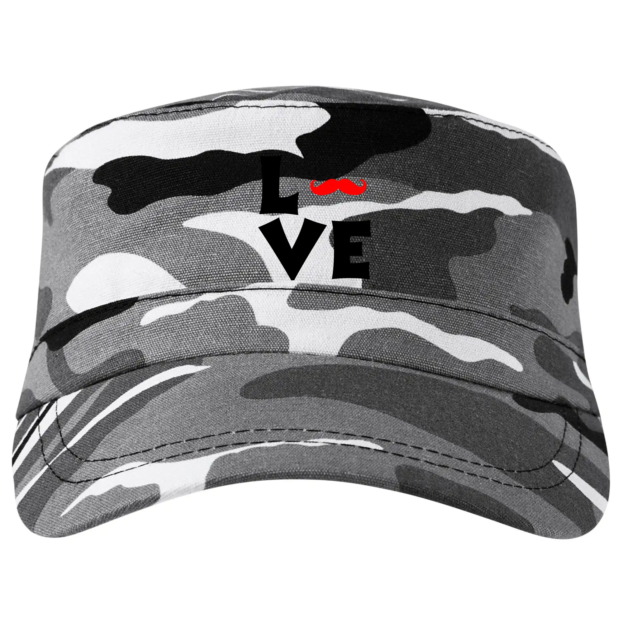 Tričká s fúzikmi - Love mustache - Šiltovka CAMO