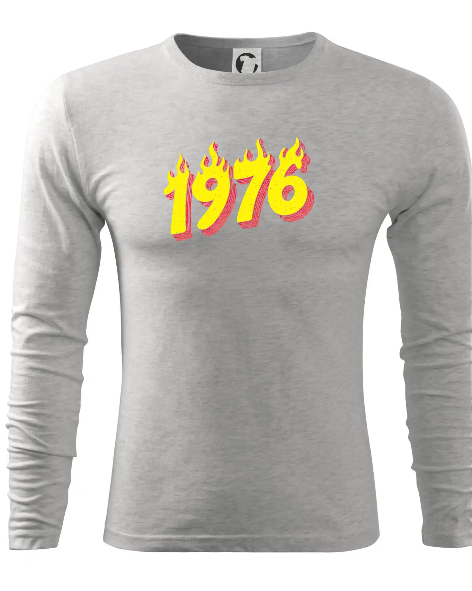 Trička s ročníkom 1976 - Narodeniny v ohni 1976 - Tričko s dlhým rukávom FIT-T long sleeve
