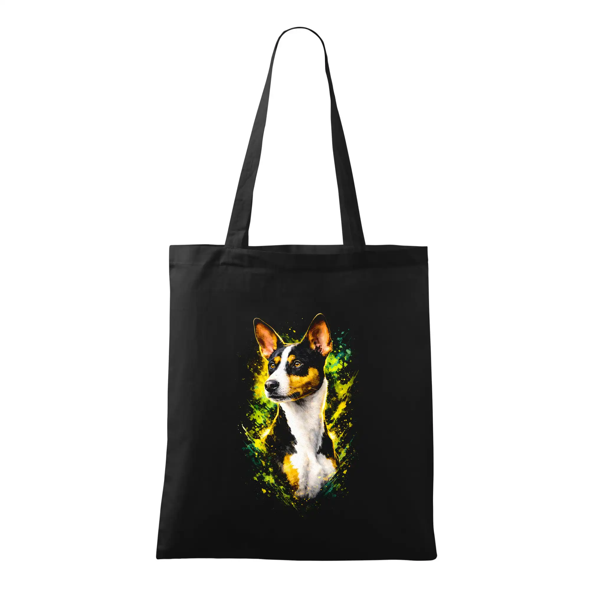 Ostatné psie plemená - Obrázok poltón Basenji hlava - Taška bavlnená