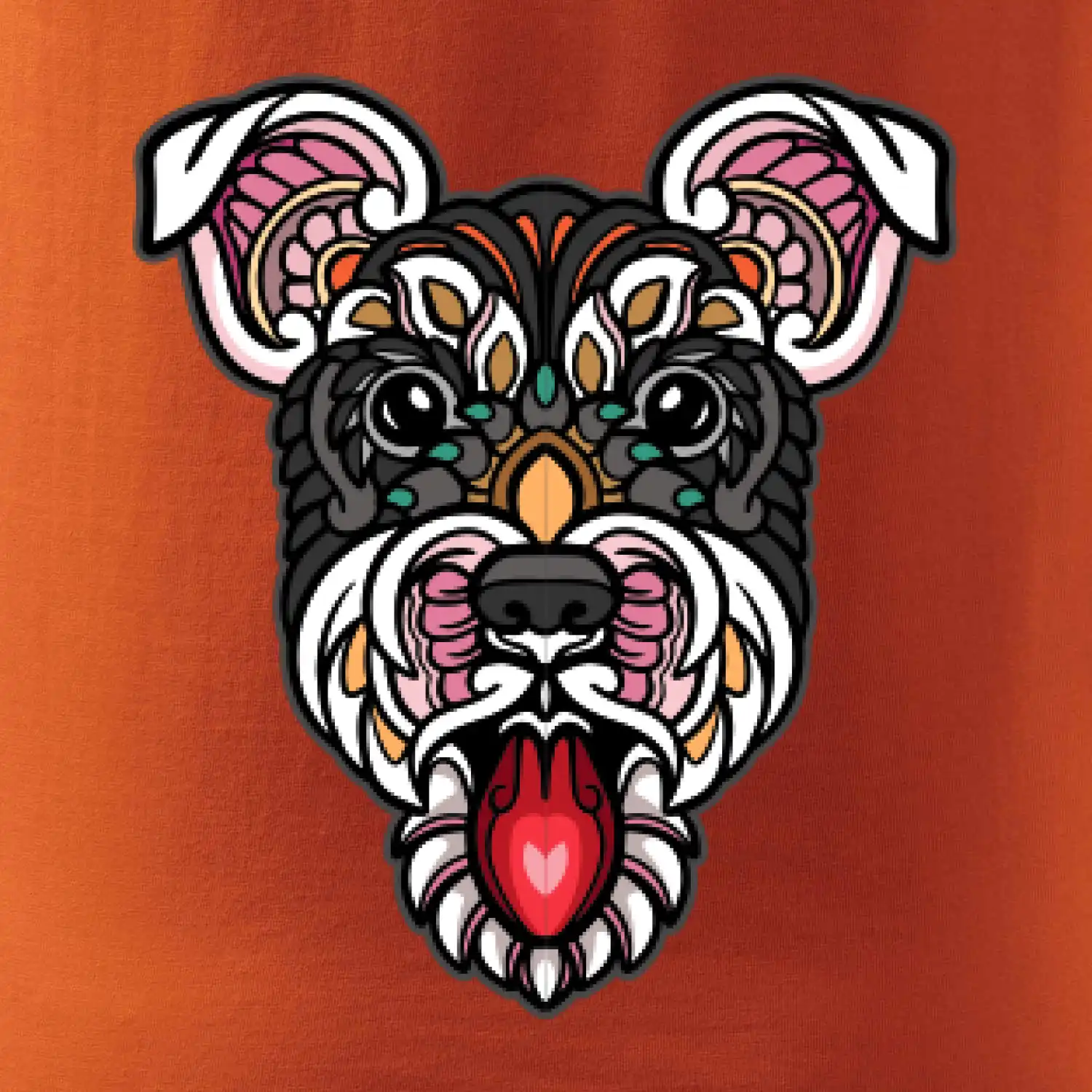 Knírač hlava barevná