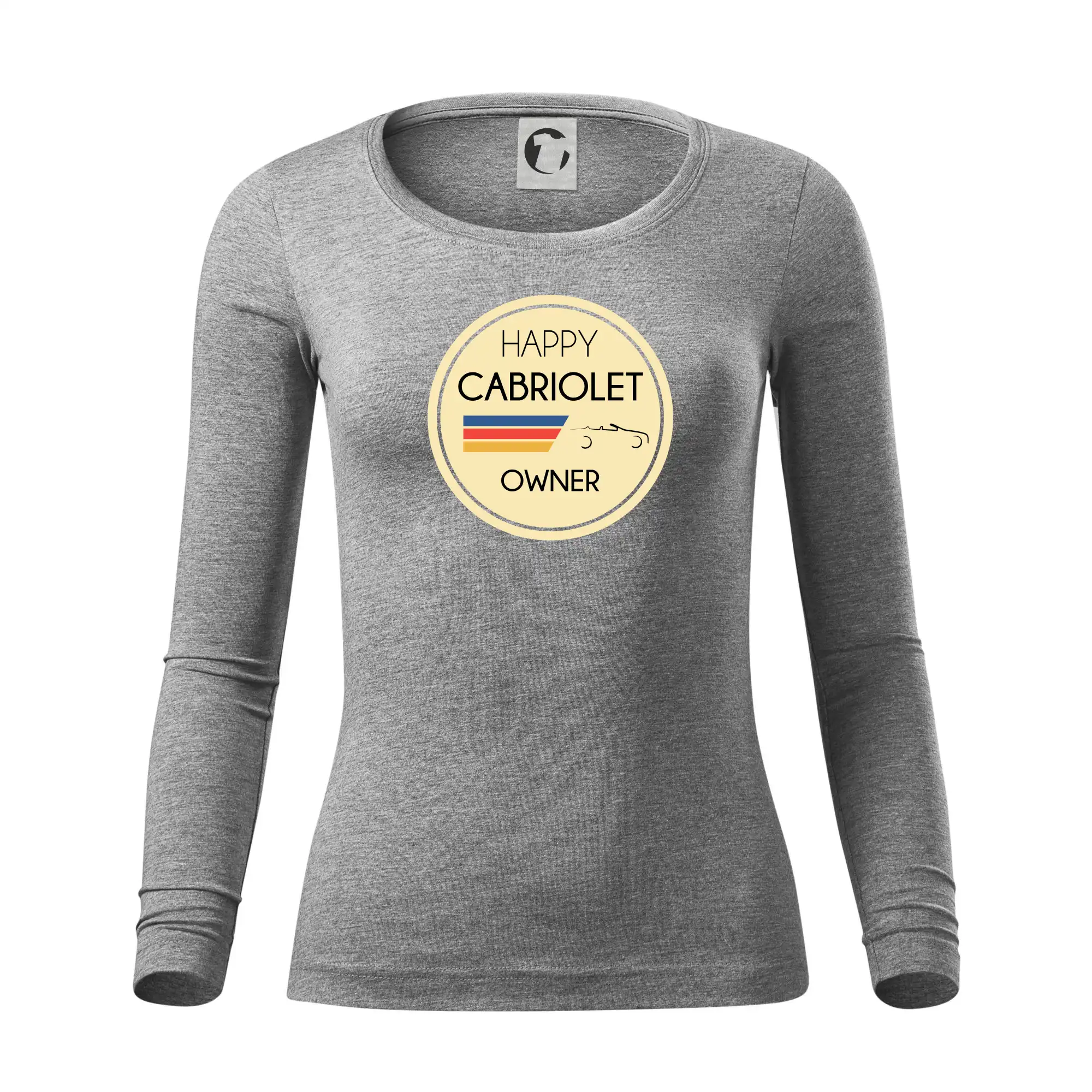 Auto tričká - Happy Cabriolet Owner - Dámske tričko FIT-T LS - zužené