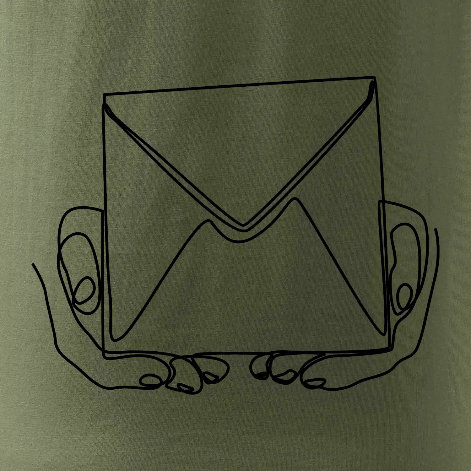 Obálka pošták jedním tahem