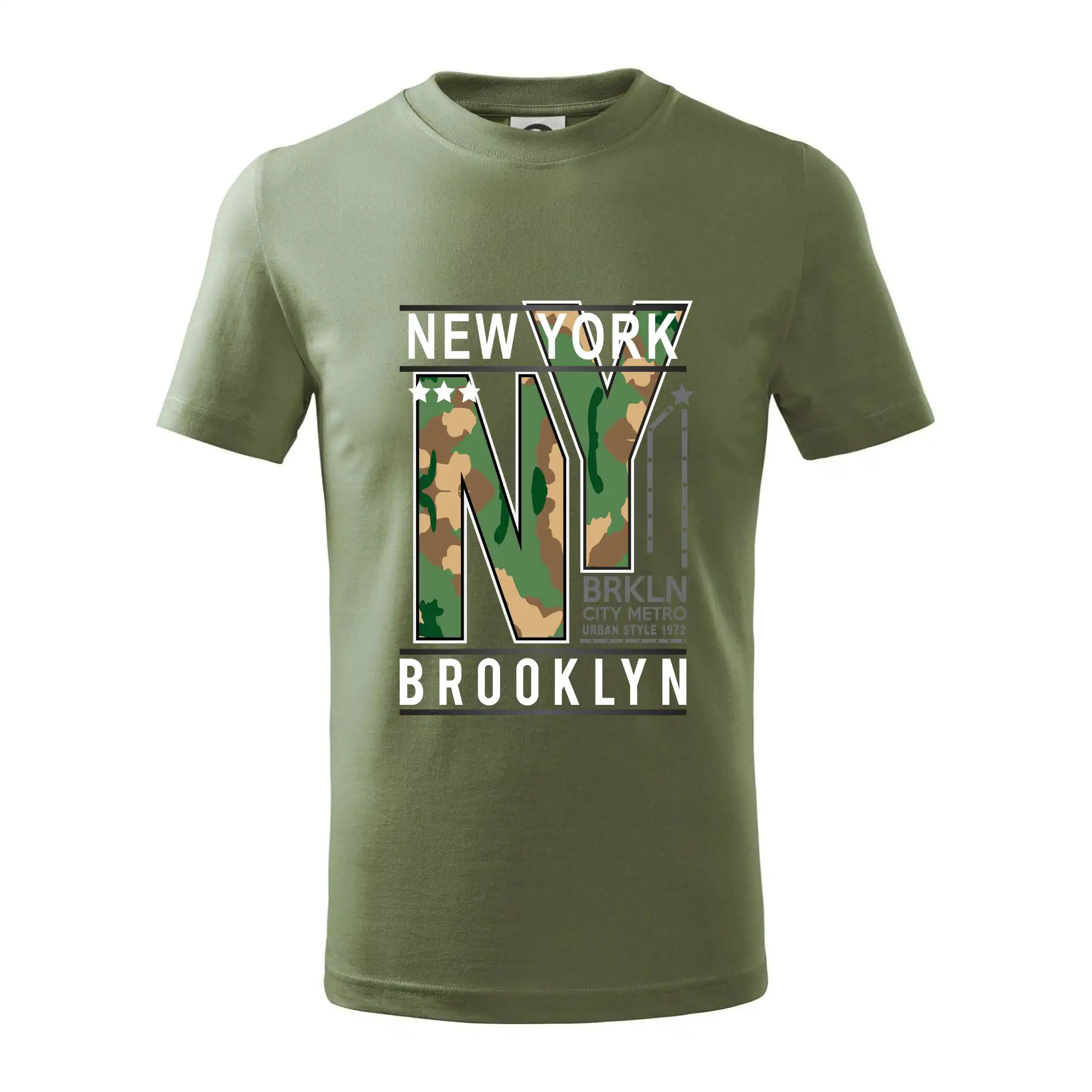 Tričká USA - New York Brooklyn - maskáč - Tričko detské bavlnené