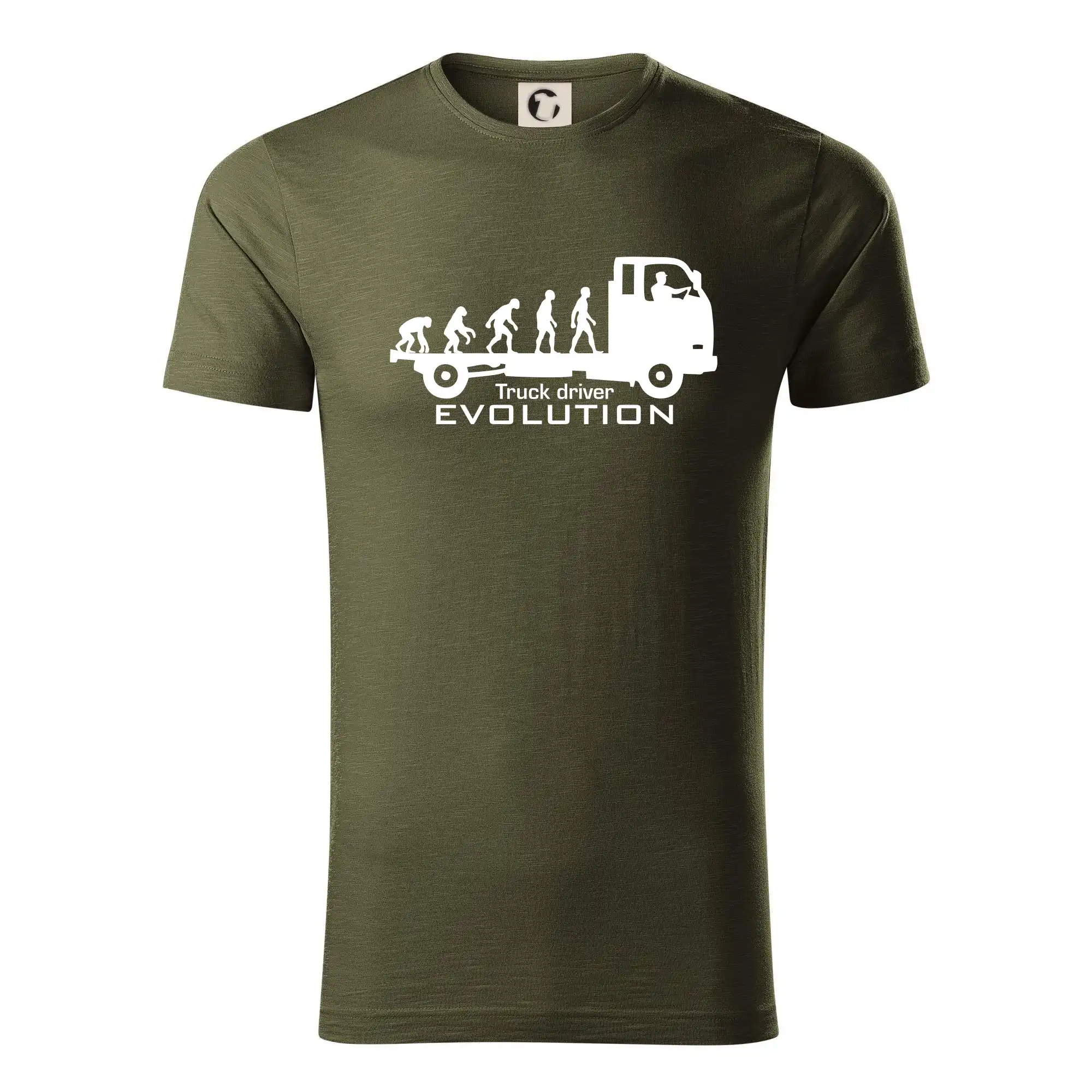 Tričká s kamionmi a nákladiakmi - Truck driver evolution - Tričko z organickej bavlny