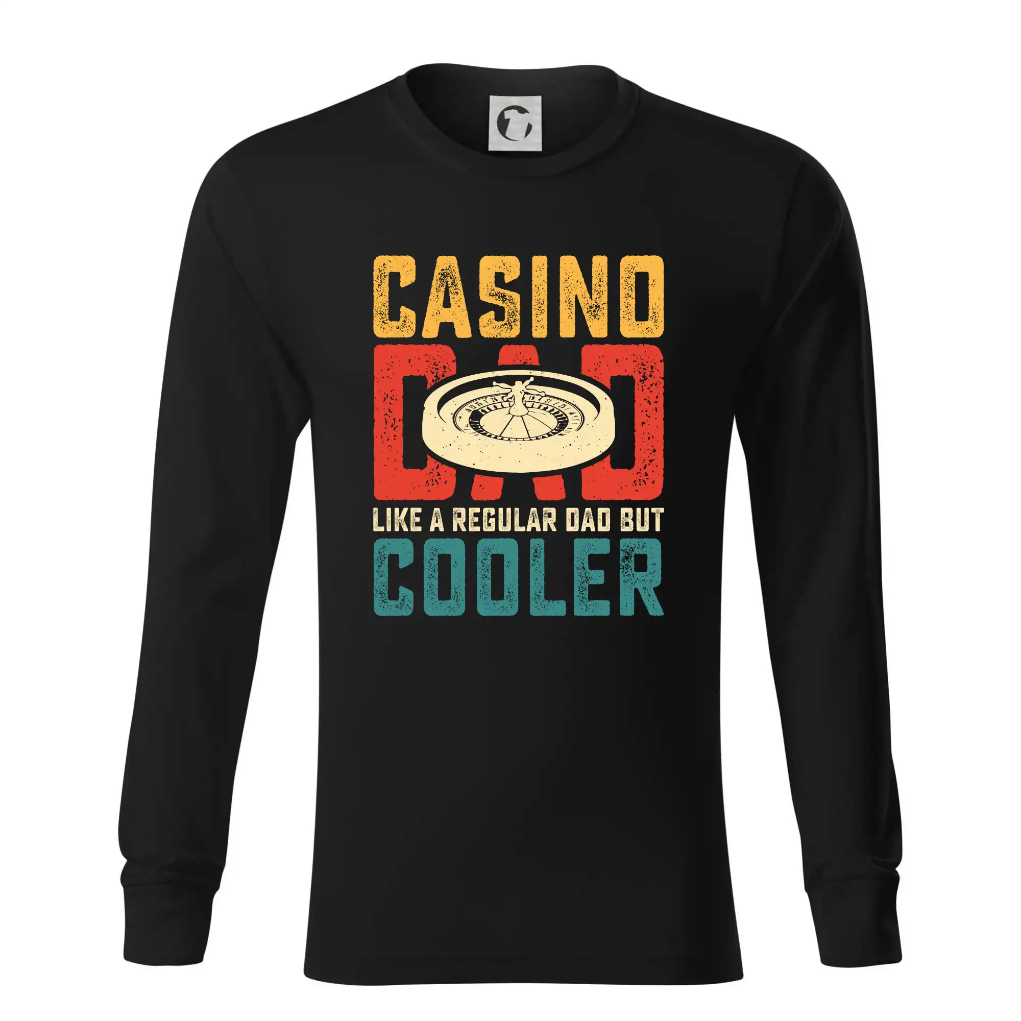 Poker tričká - Casino dad like a regular dad but cooler - Tričko s dlhým rukávom LS R05