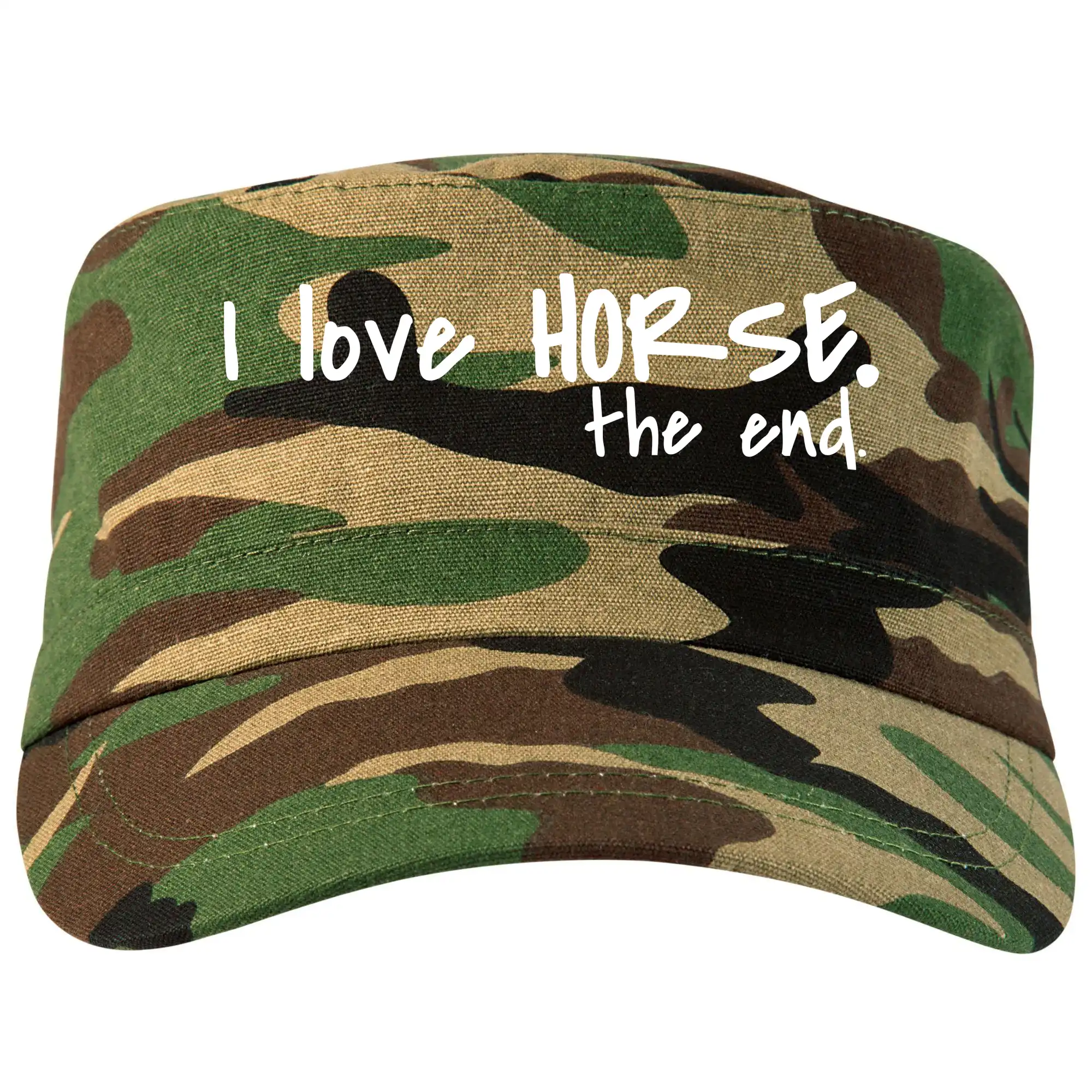 Tričká s koňmi - I love horse the end. - Šiltovka CAMO