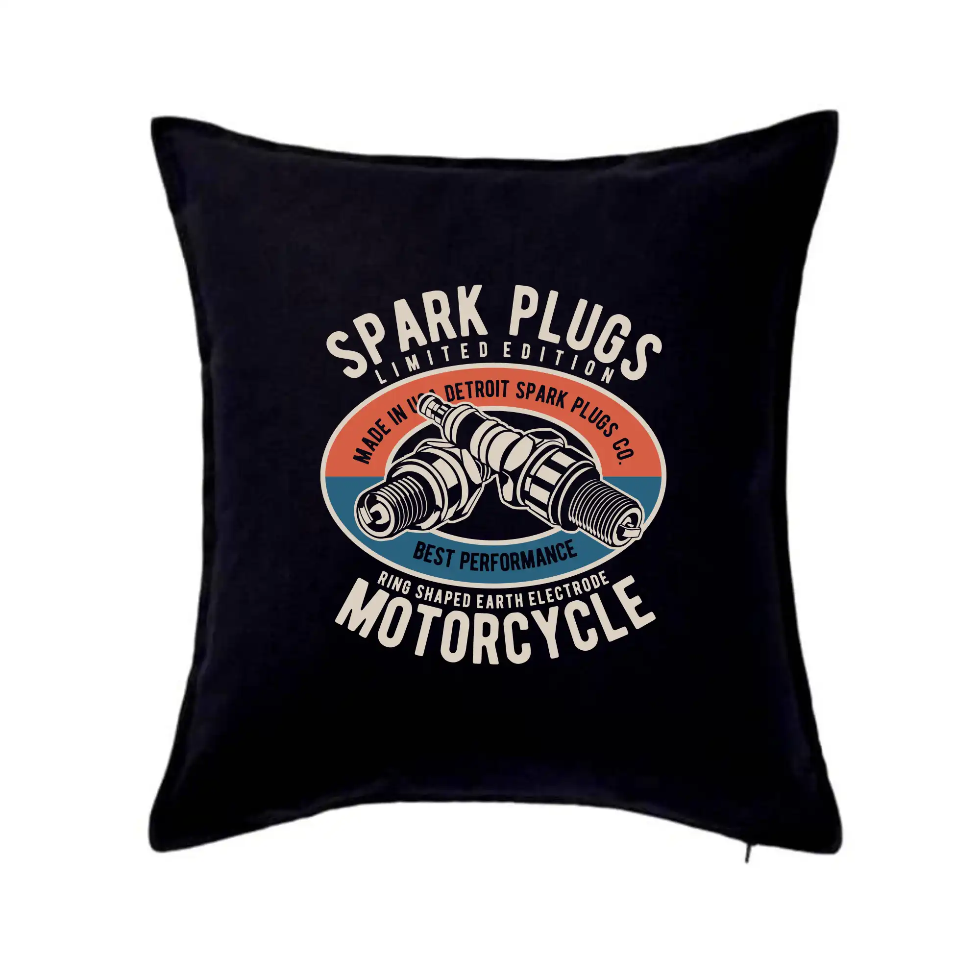 Tričká a mikiny s potlačou motoriek – pre pravých motorkárov - Spark Plugs ovál - Vankúš 50x50