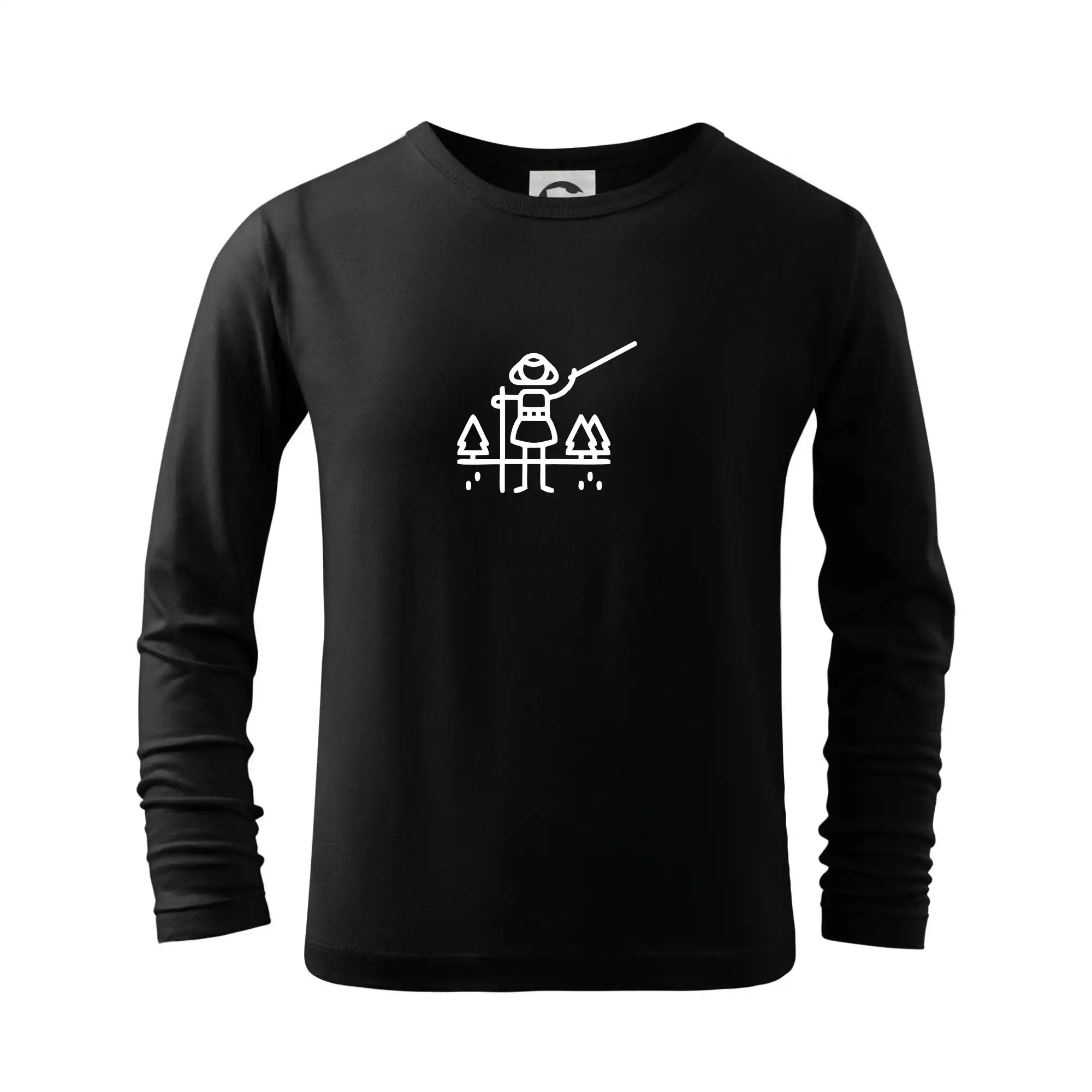 Trička pre cestovateľov - Nordic walking ikona - Tričko detské Long Sleeve