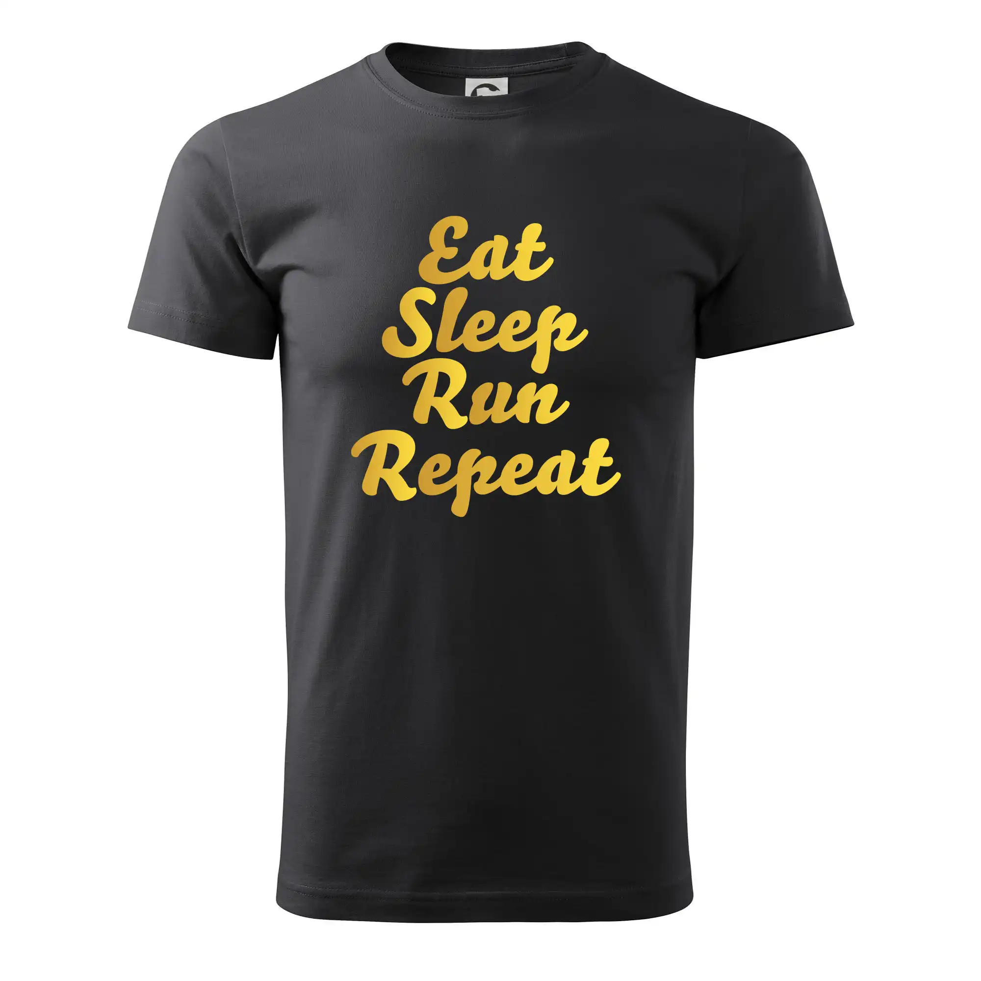 Tričká pre bežcov - Eat sleep run zlatá - Pánske tričko nižšej gramáže
