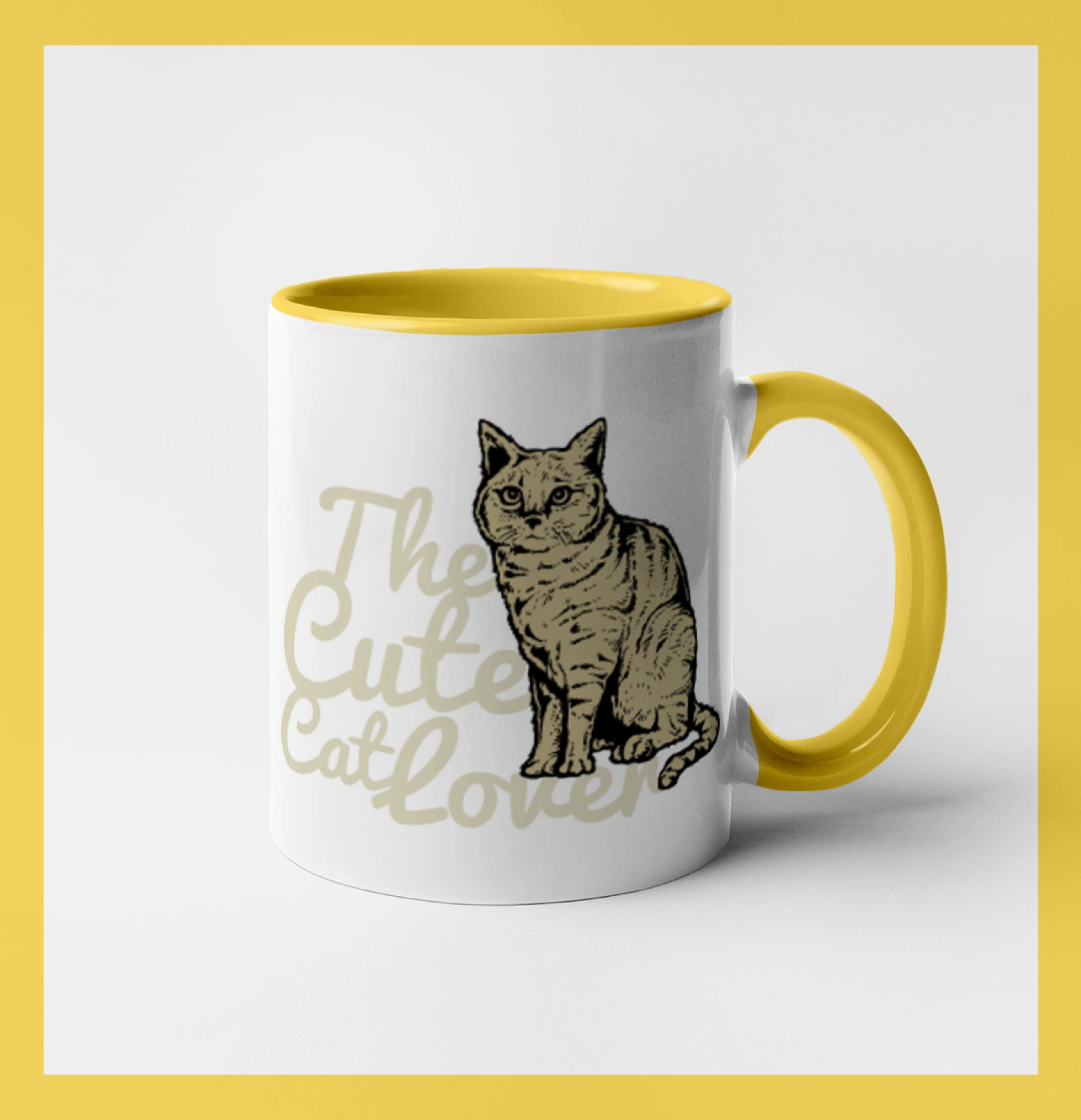 Vtipná tričká s mačkou - The cute cat lover - Hrnček 