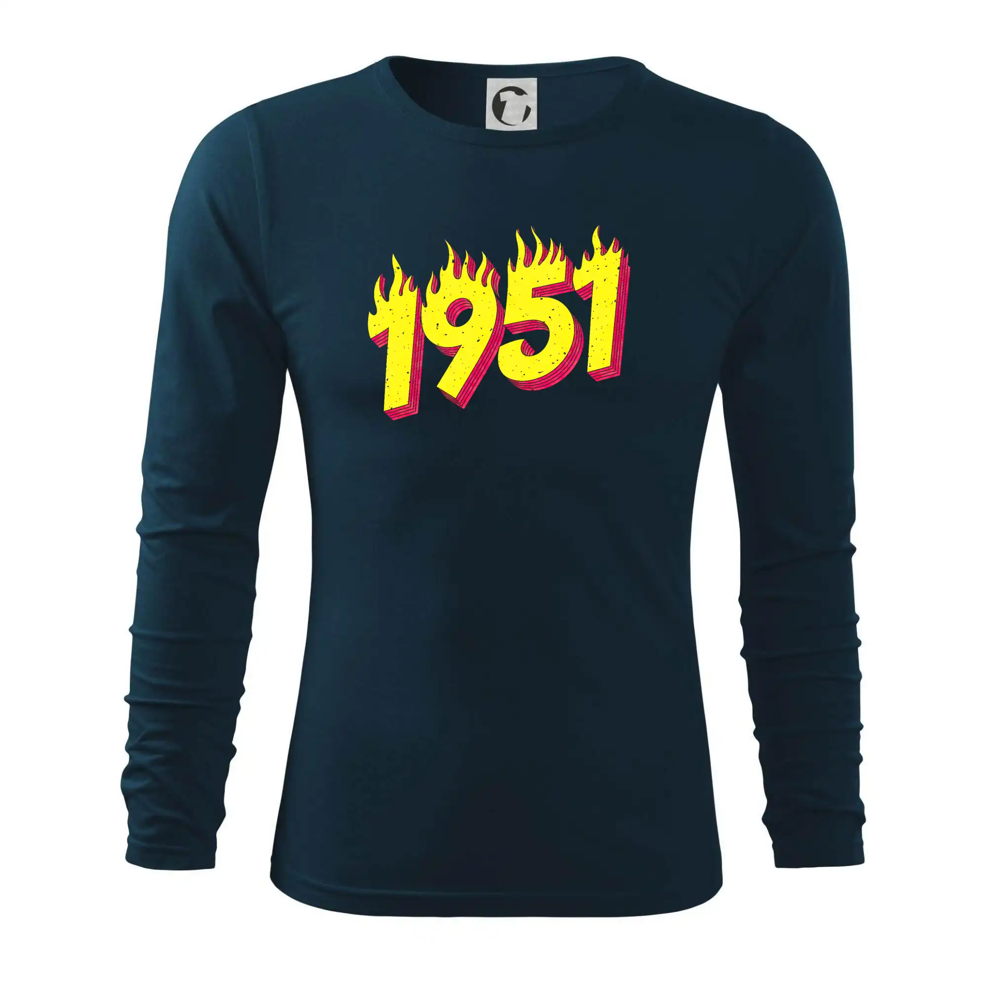 Trička s ročníkom 1951 - Narodeniny v ohni 1951 - Tričko s dlhým rukávom FIT-T long sleeve