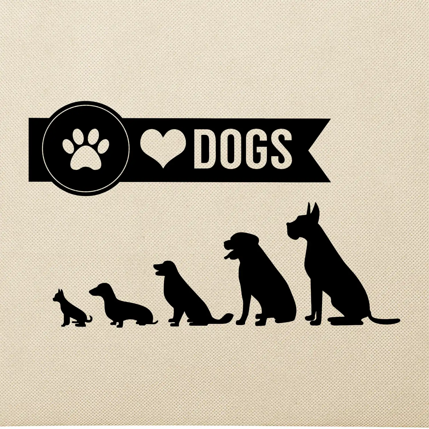 I love dogs - tlapka