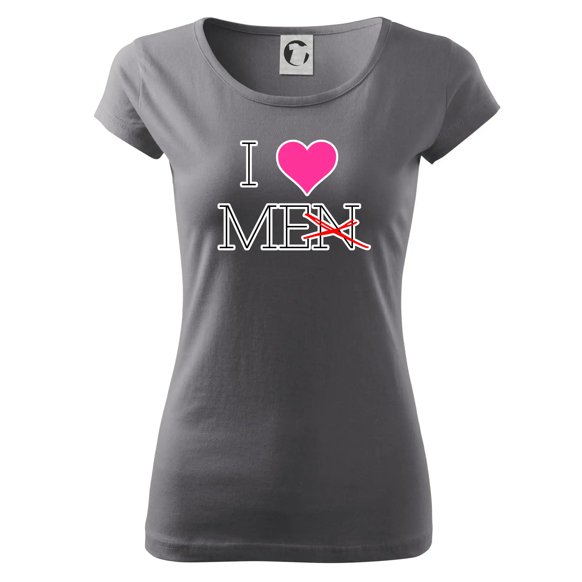 Tričká na párty - I love men (me) - Dámske tričko Pure