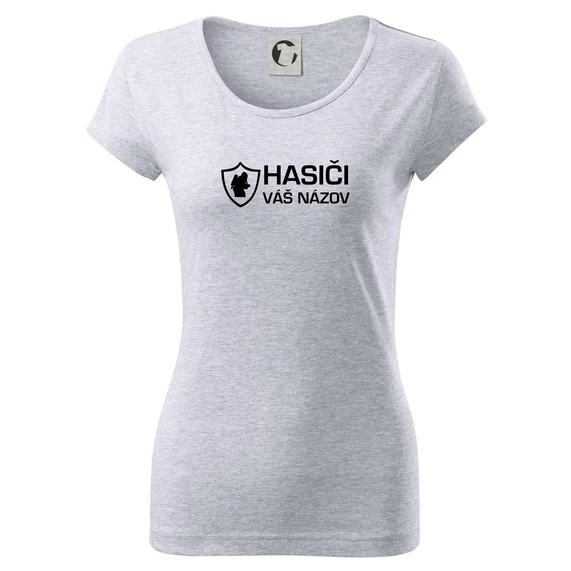 Originálne tričká pre hasičov - Hasiči emblem - vlastný nápis - Dámske tričko Pure