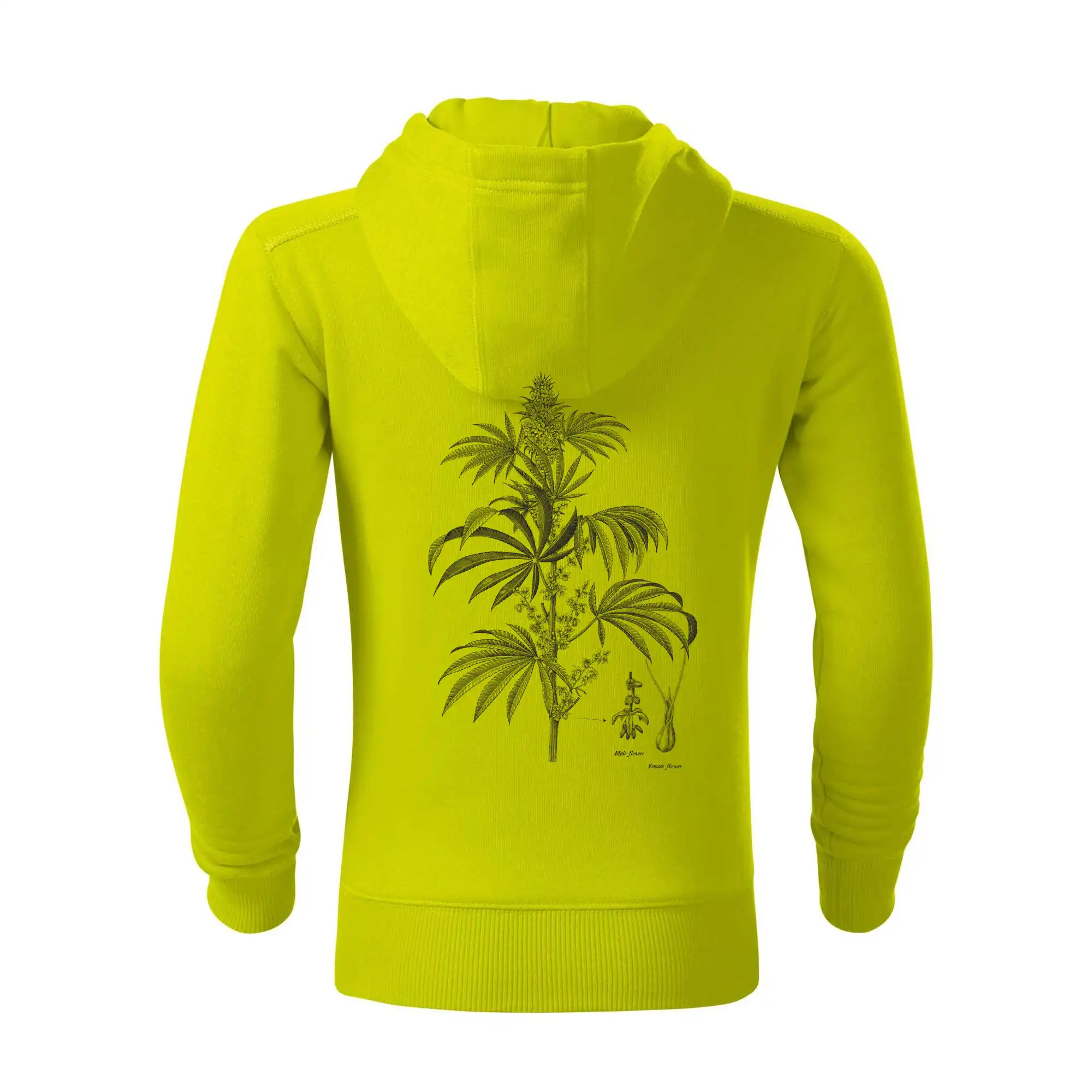 Konopí kytka černobílá