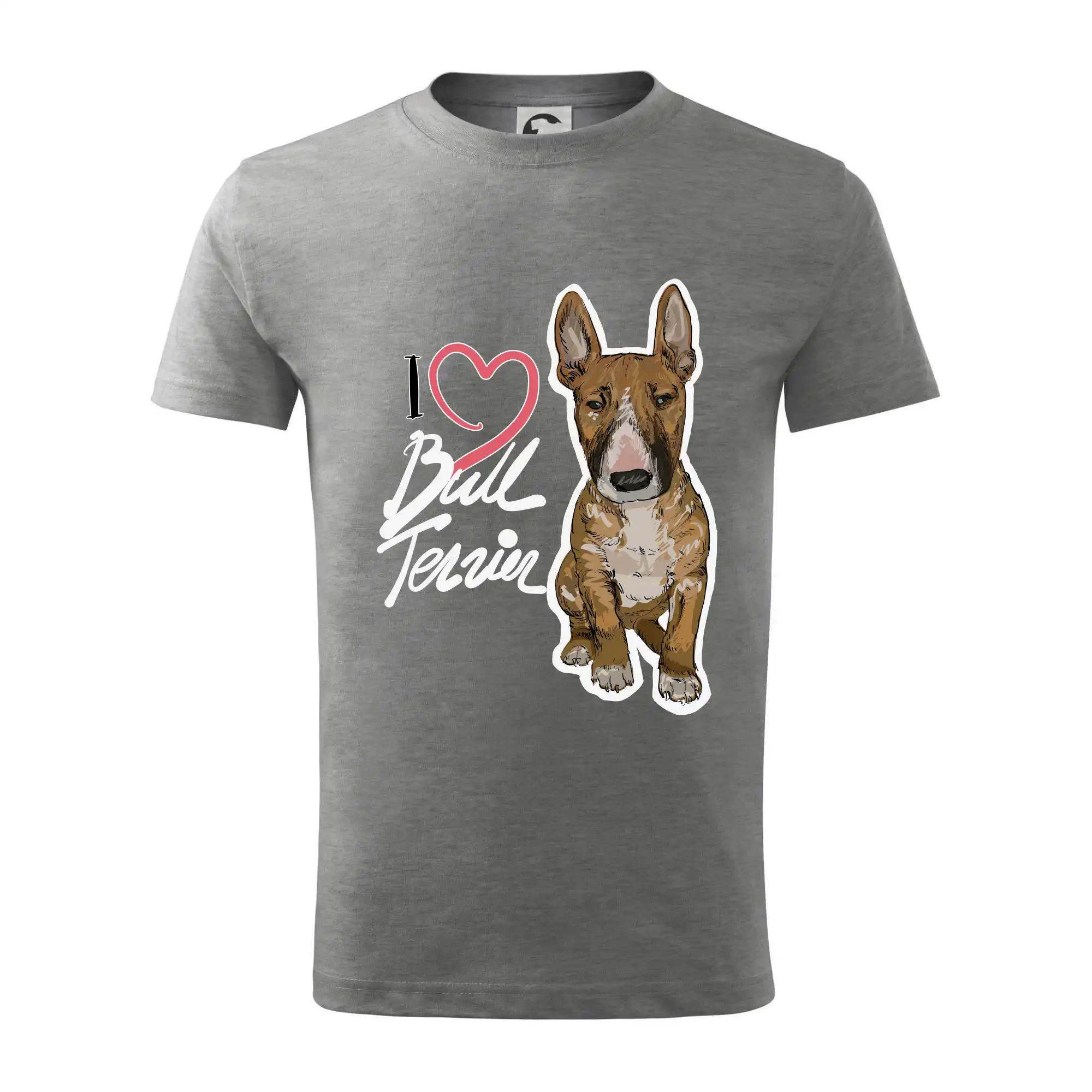 Ostatné psie plemená - I love bull terrier - Tričko detské bavlnené