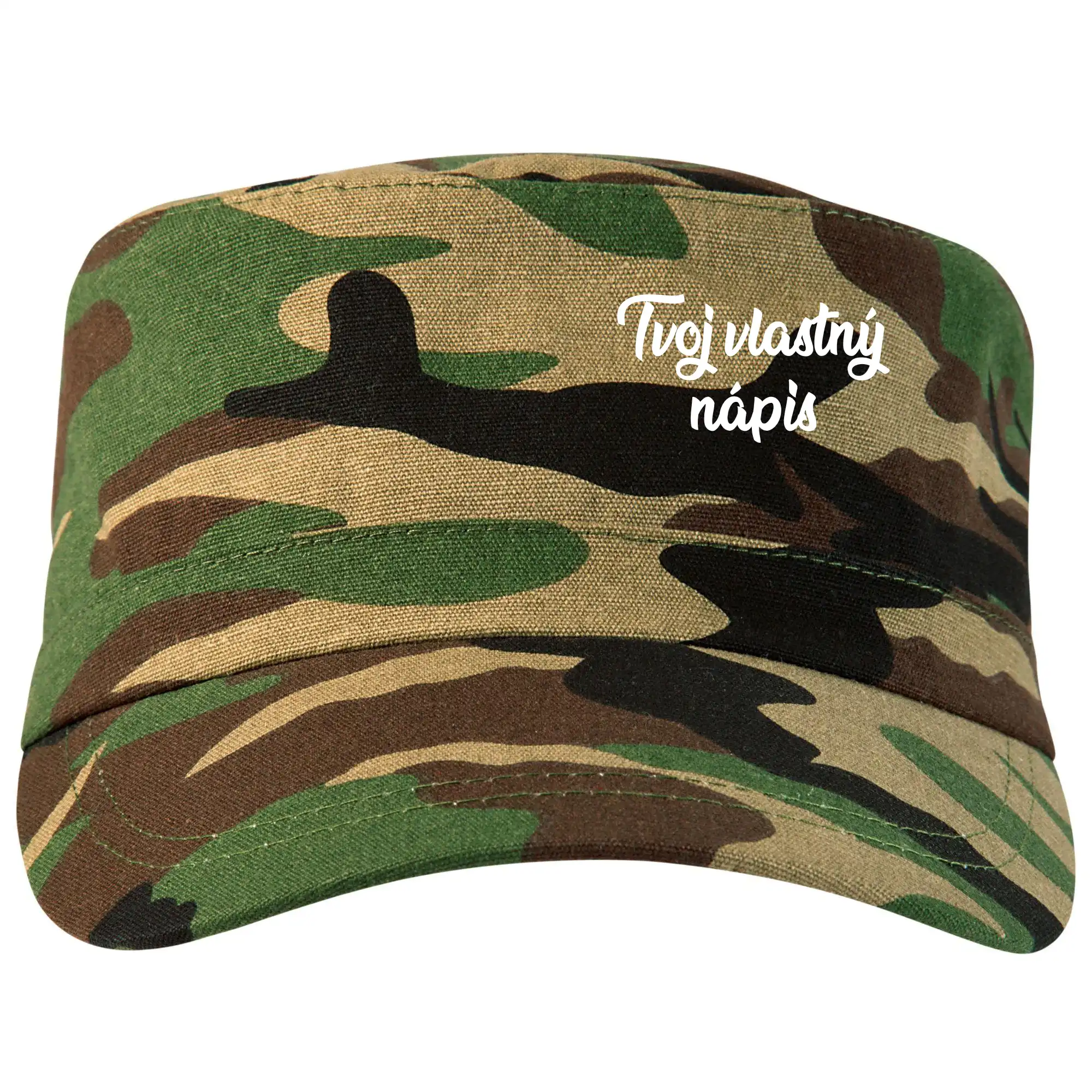 MyShirt tričká - Tvoj vlastný nápis písací - na prsníku - Šiltovka CAMO